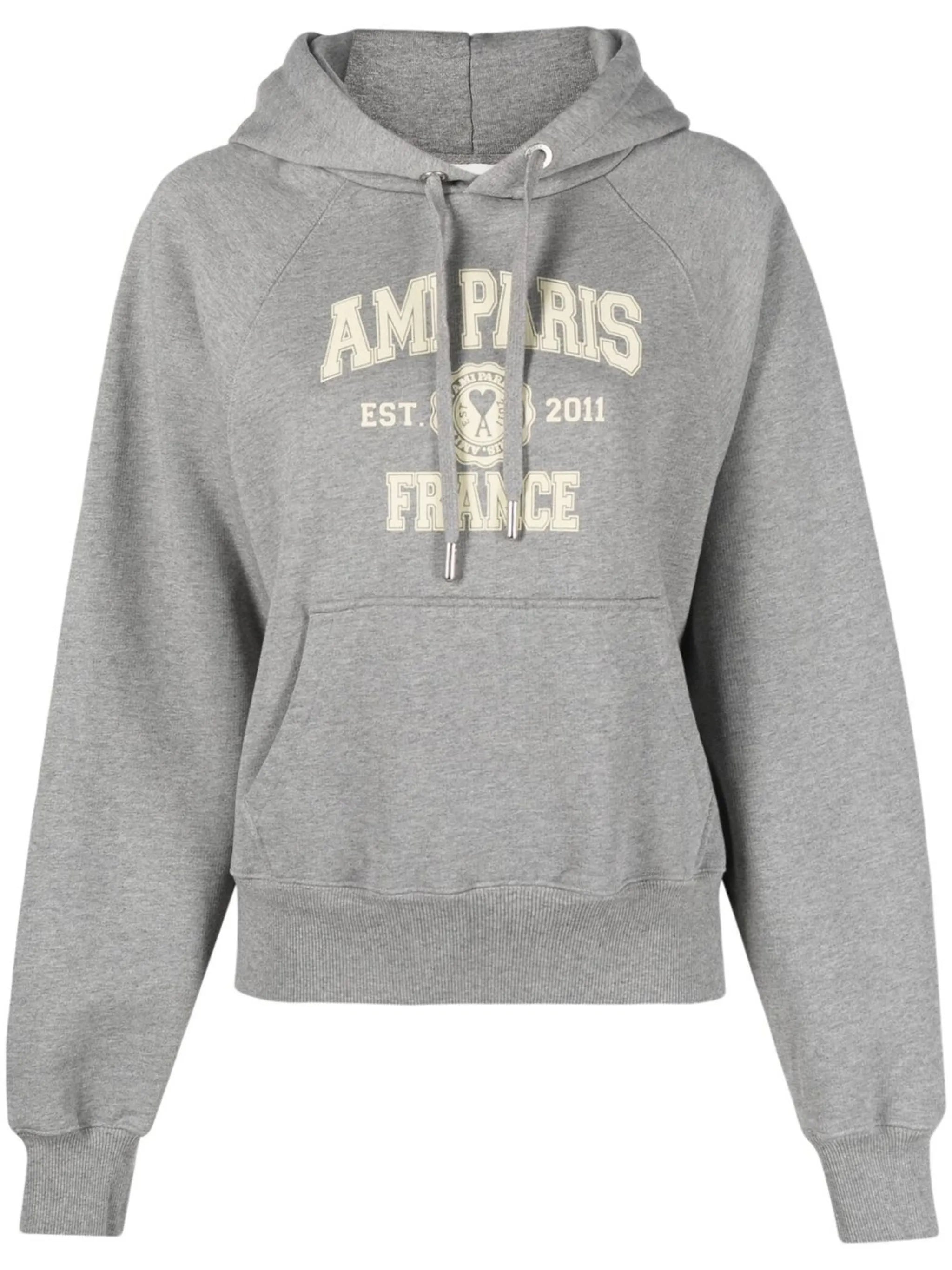 logo-print organic cotton hoodie