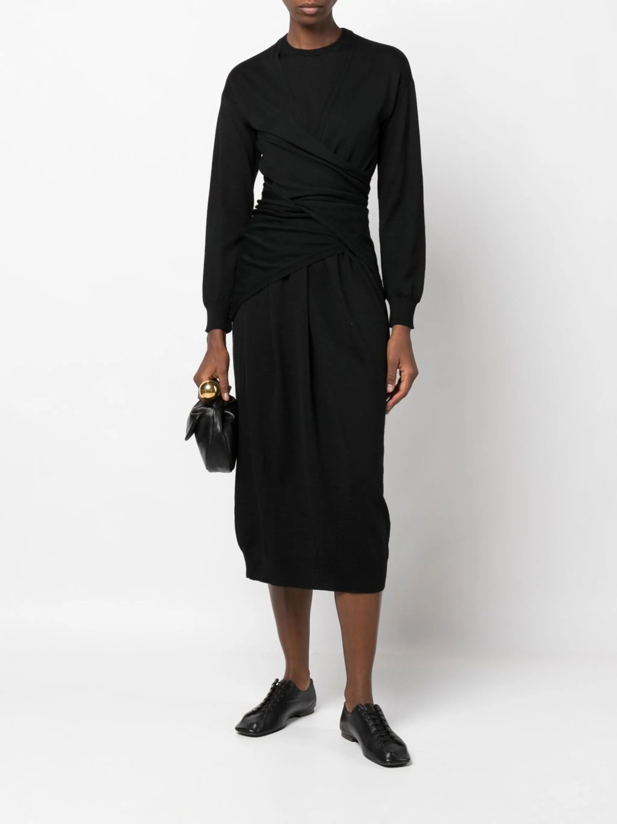 draped panel dress