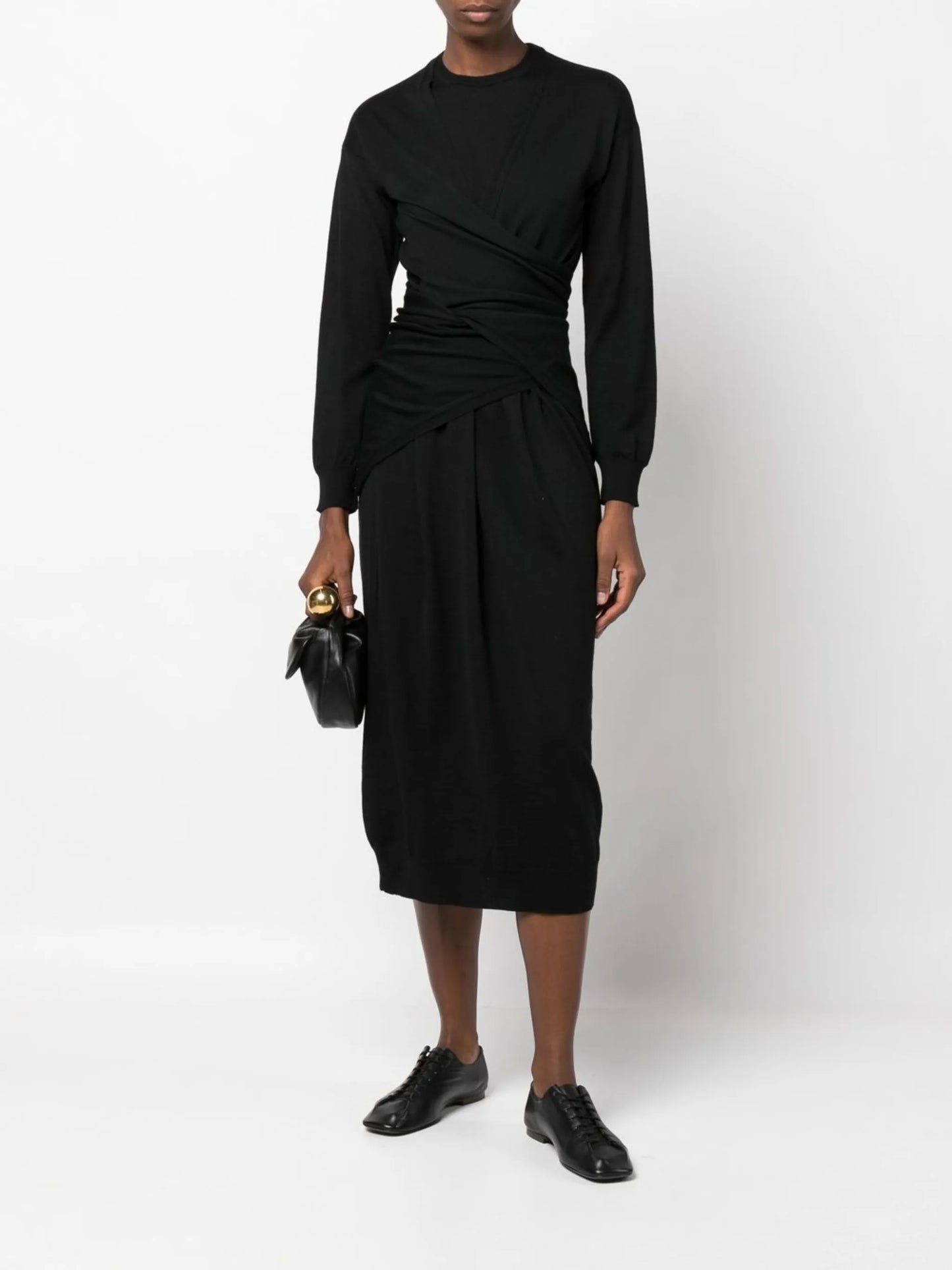 draped panel dress