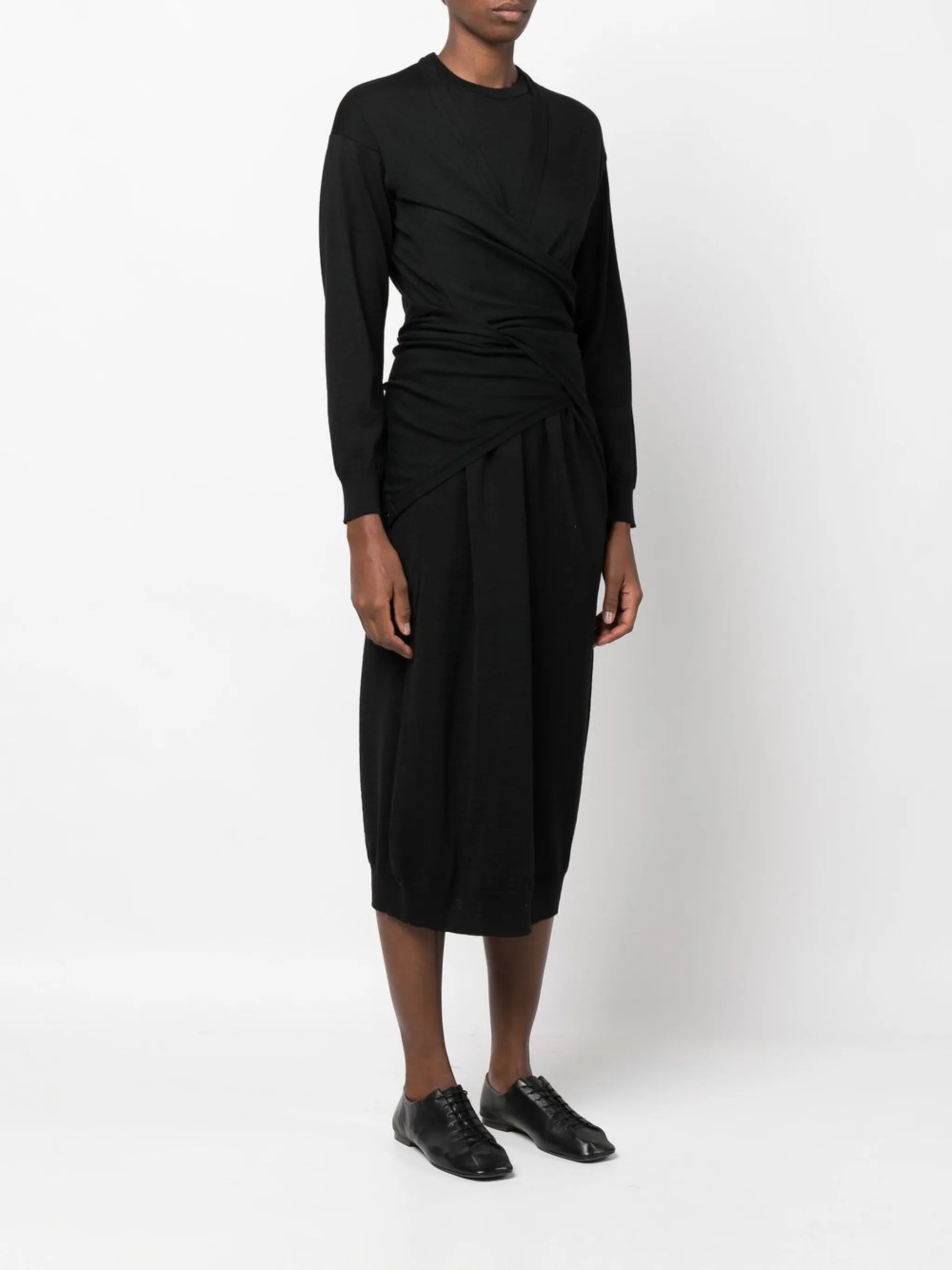 draped panel dress