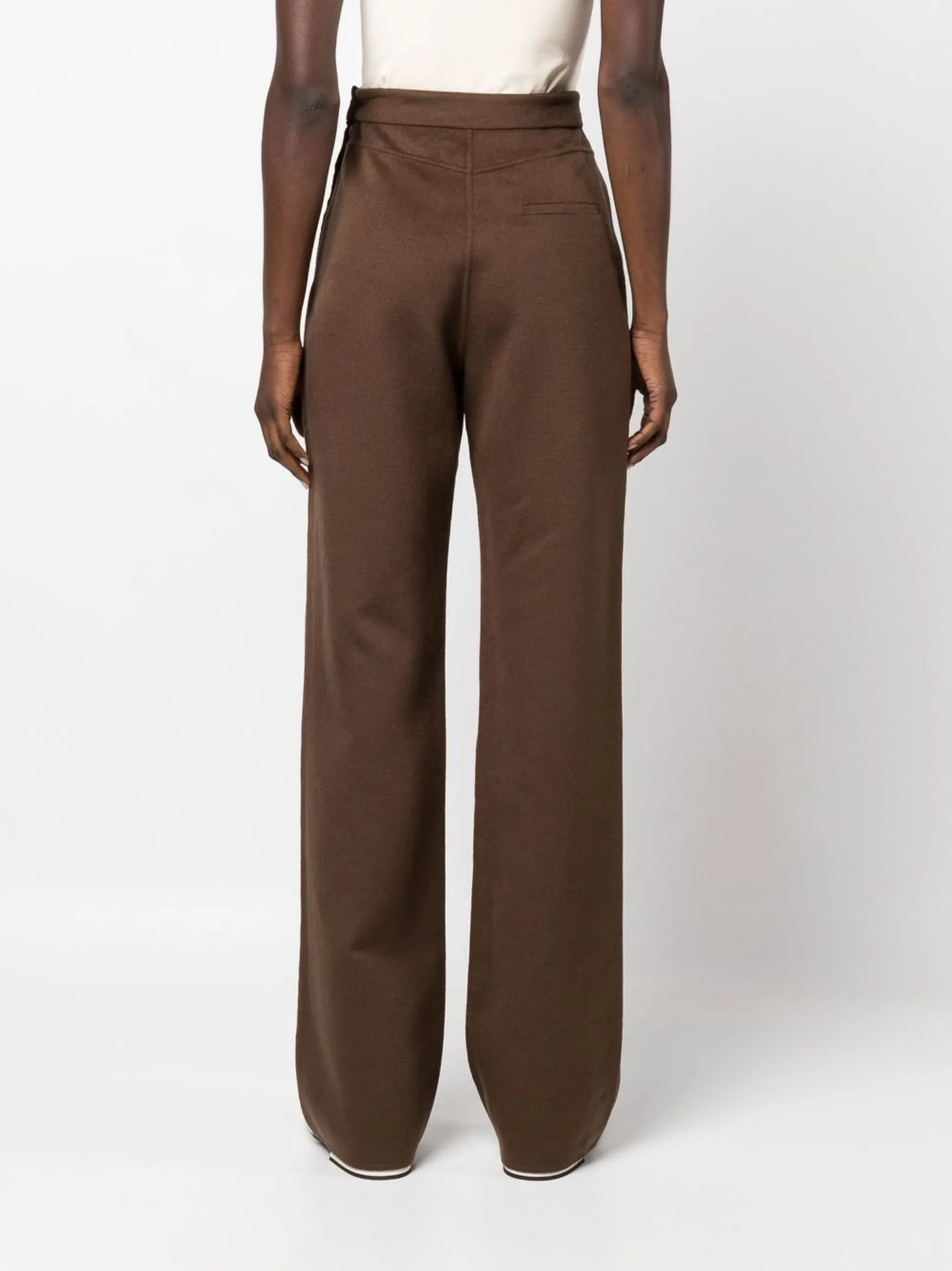 Bya high-waisted straight-leg trousers