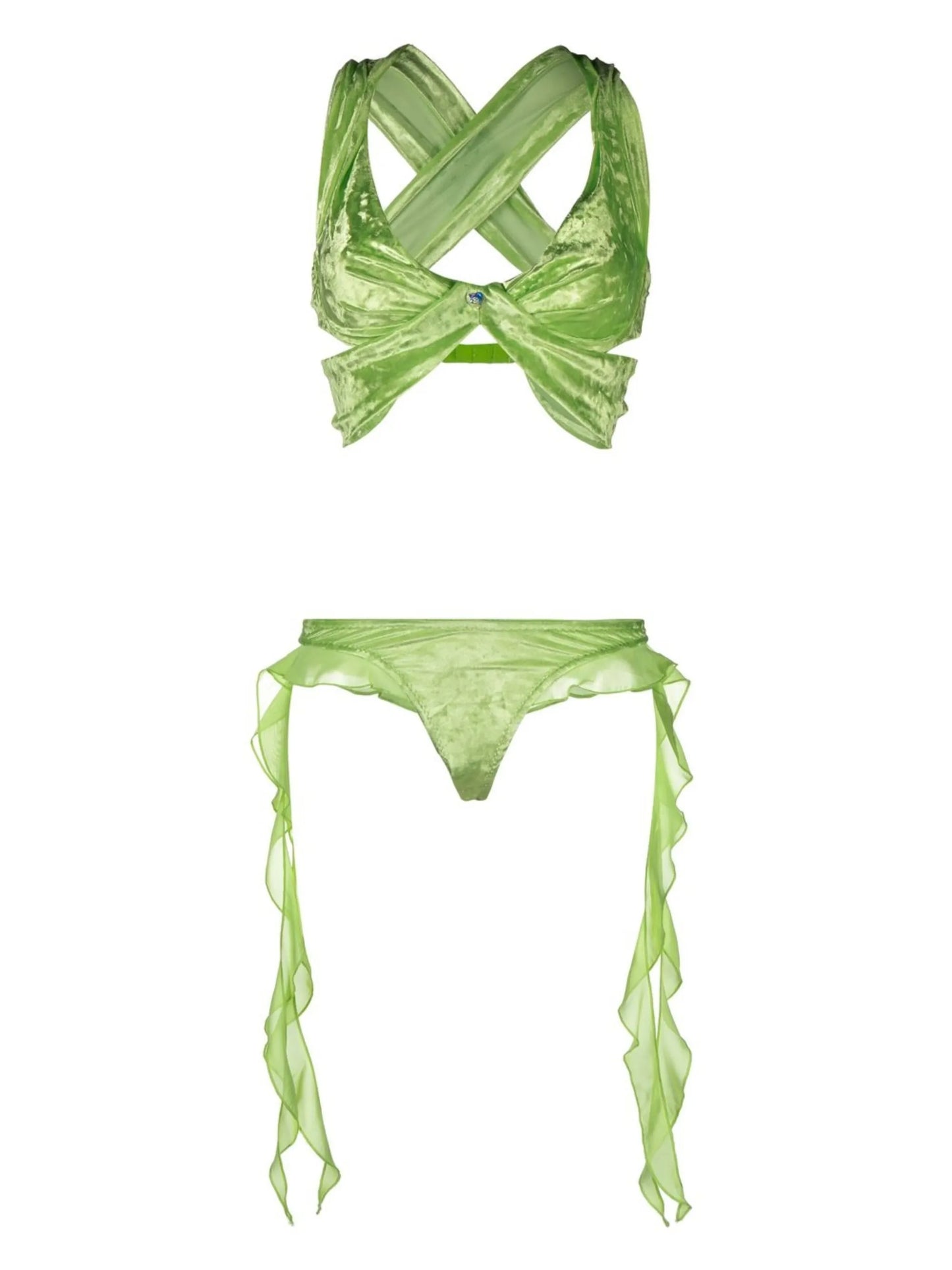 velvet-effect bikini