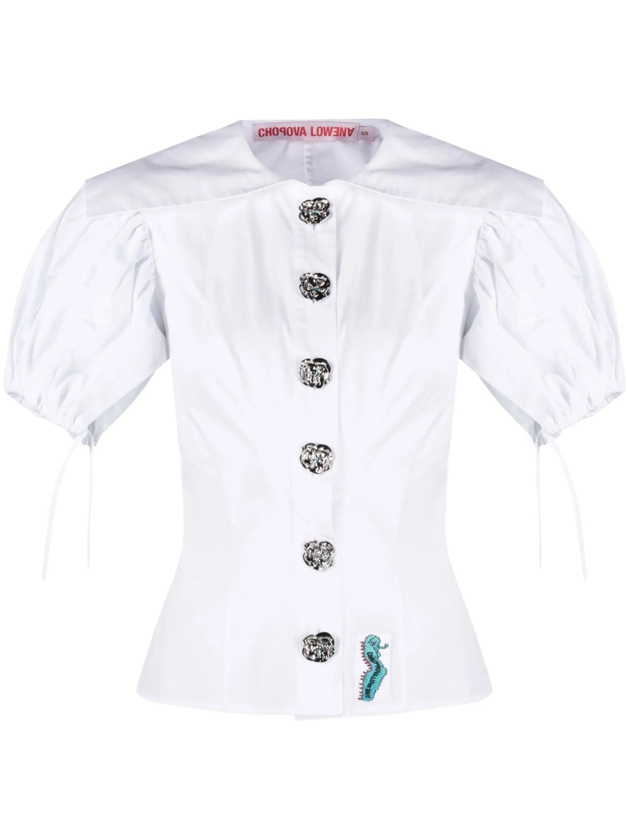 Octo fitted puff-sleeve shirt