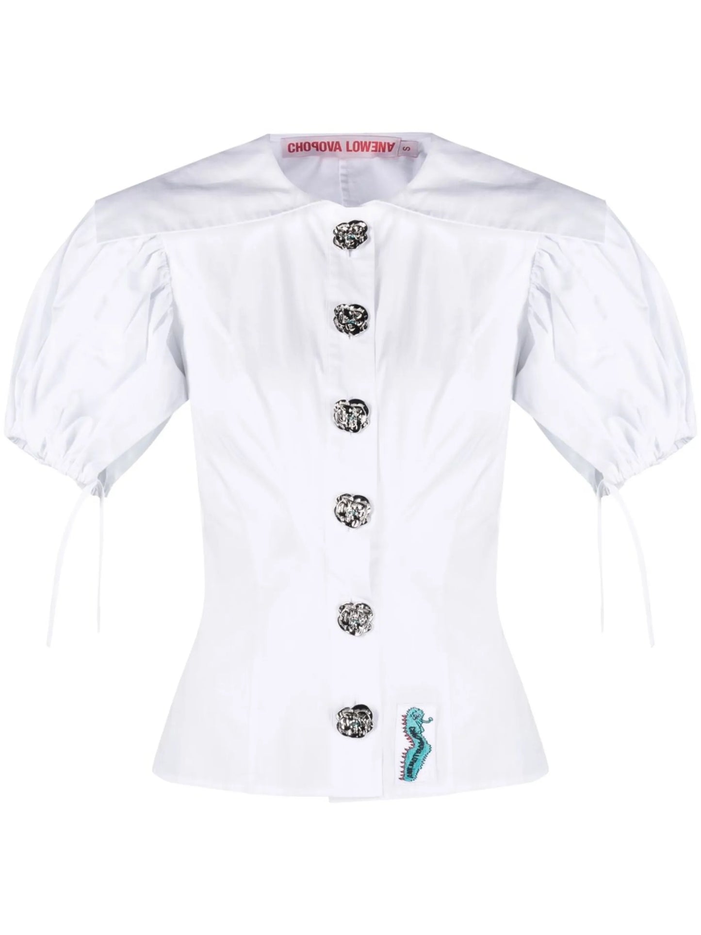 Octo fitted puff-sleeve shirt