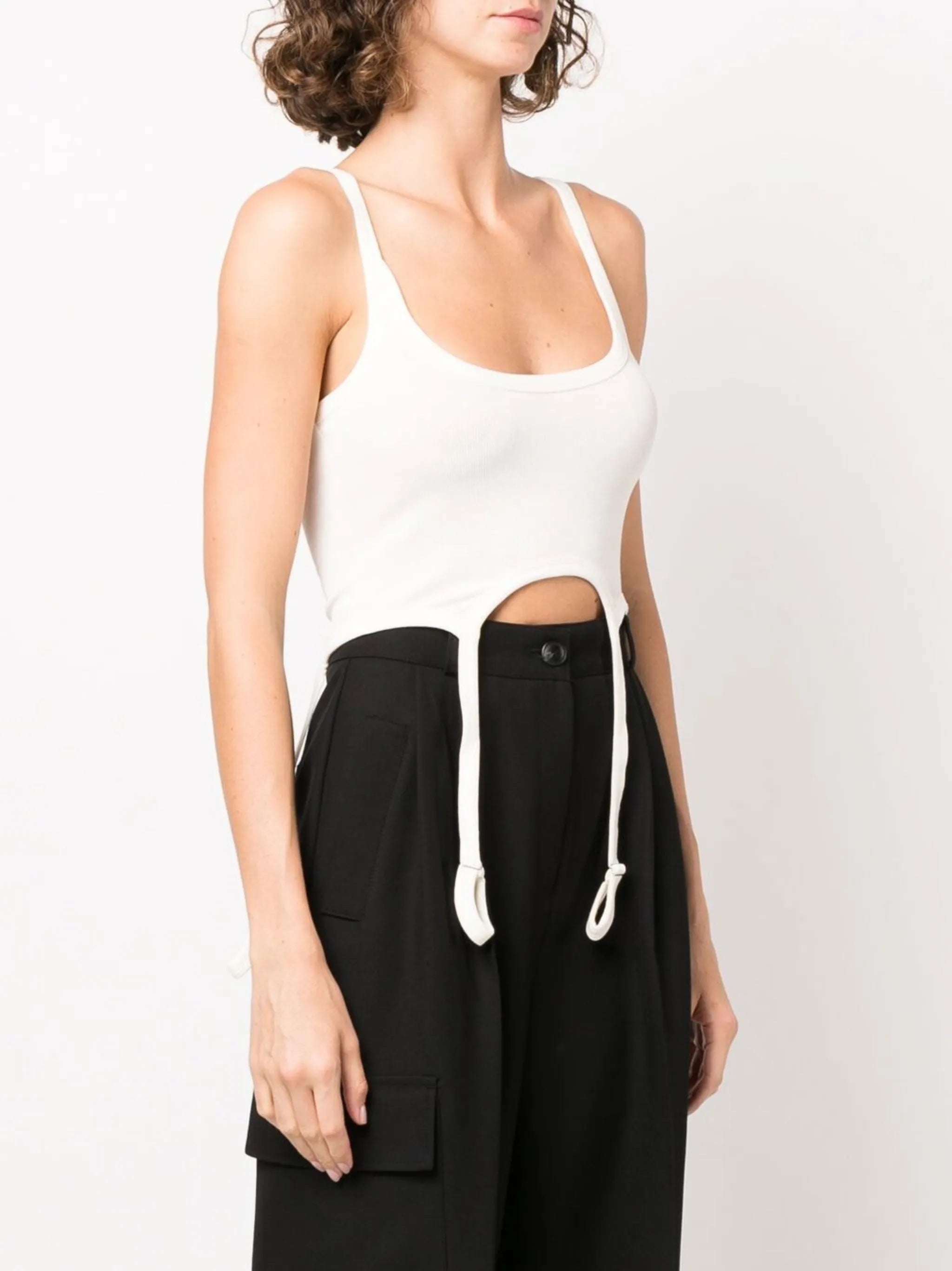 Hooks stretch-cotton tank top
