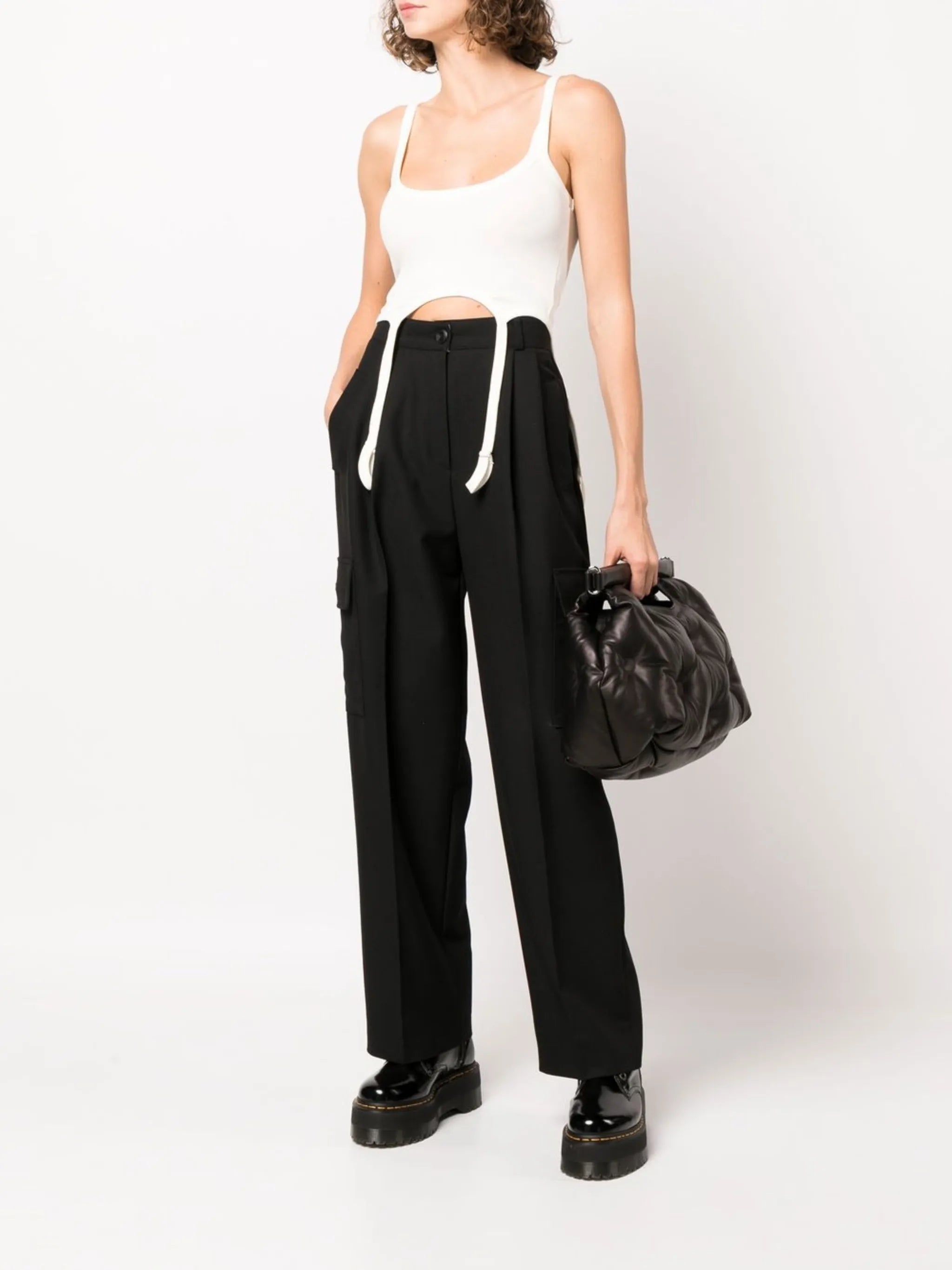 Hooks stretch-cotton tank top