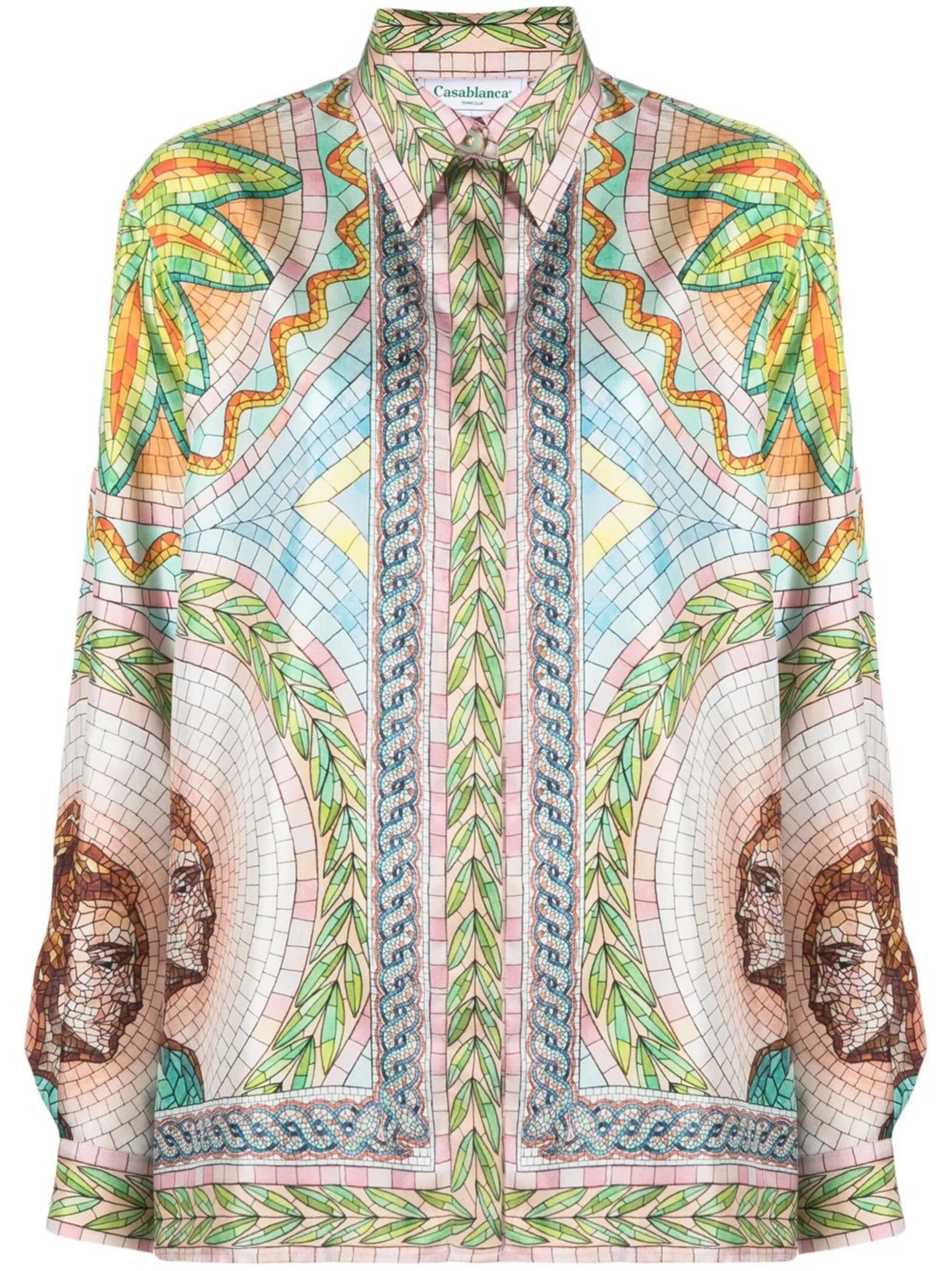 graphic-print long-sleeve shirt