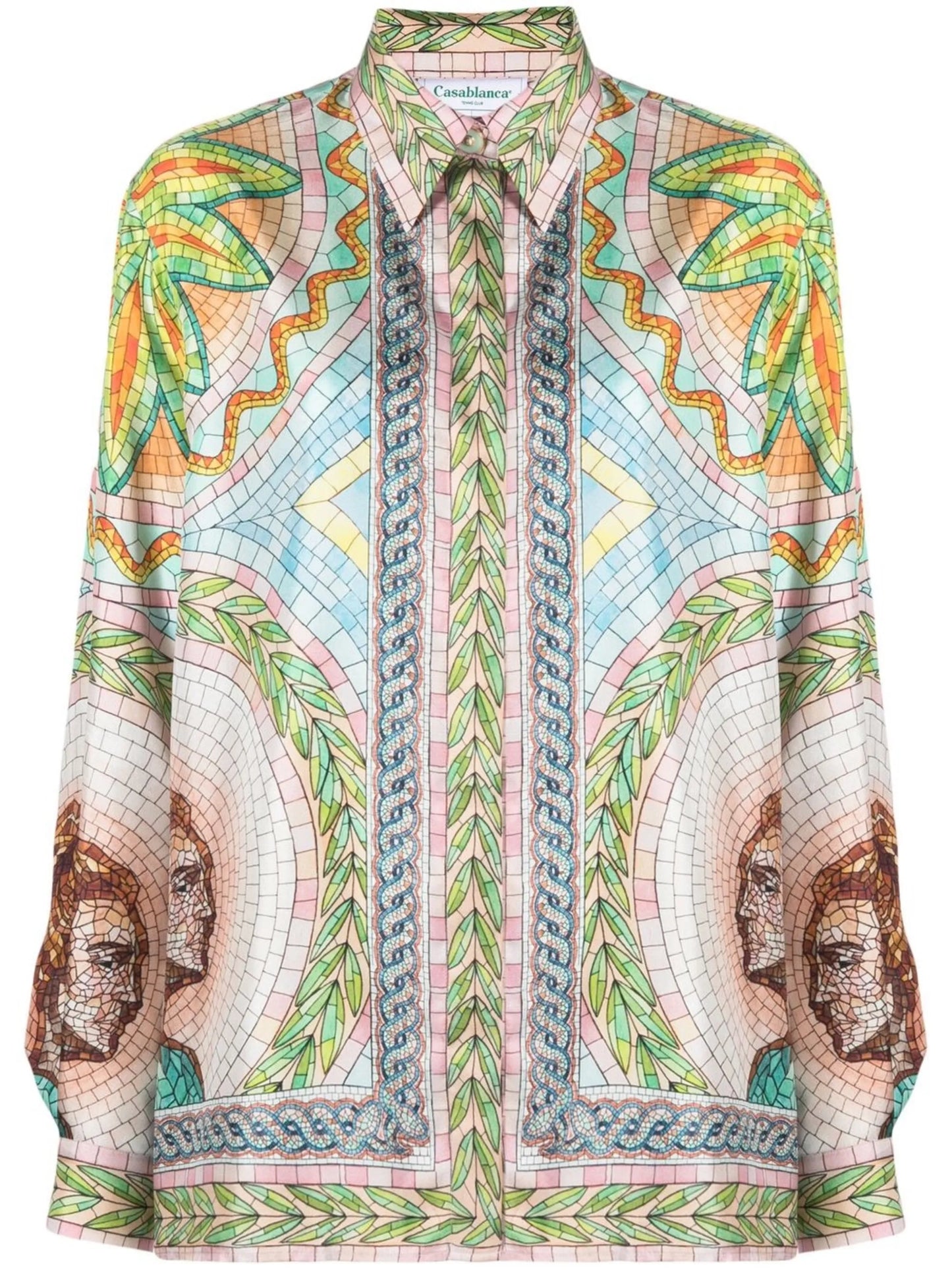 graphic-print long-sleeve shirt