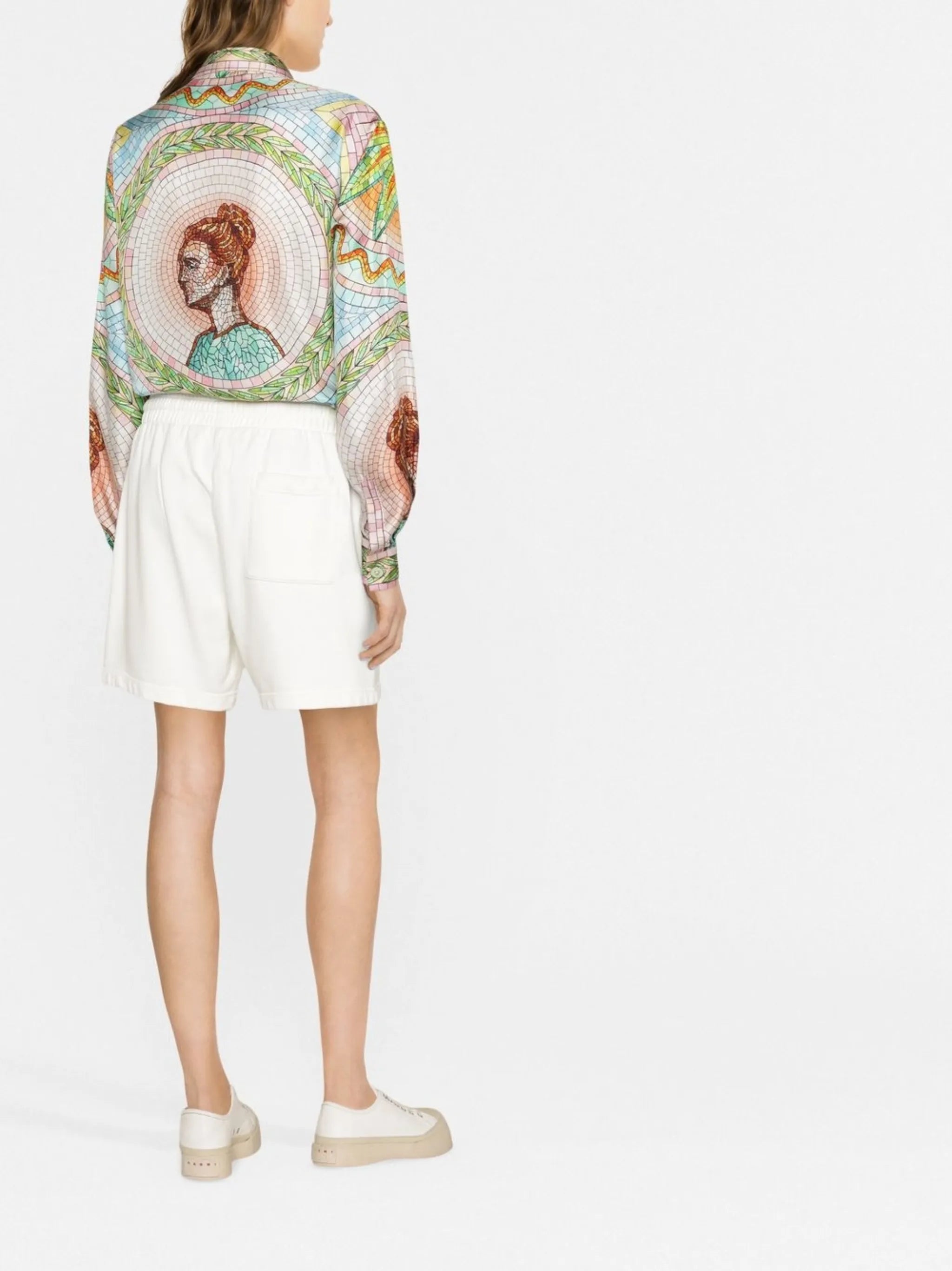 graphic-print long-sleeve shirt