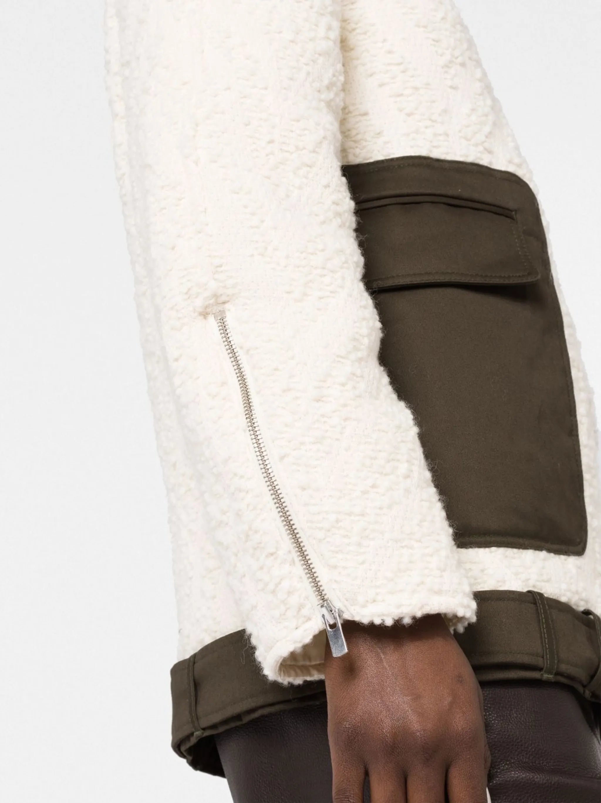 zip-fastening multi-panel jacket