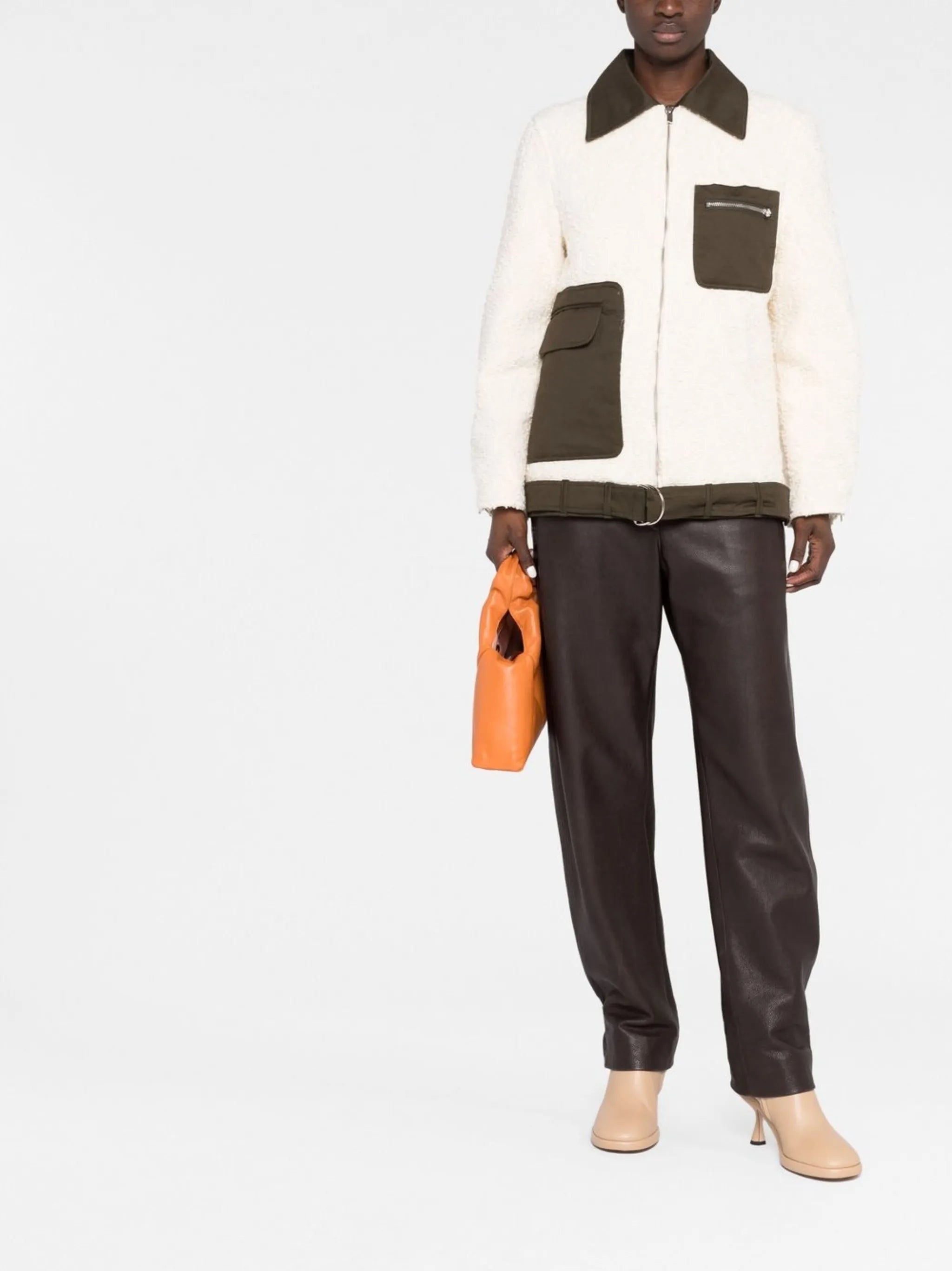 zip-fastening multi-panel jacket
