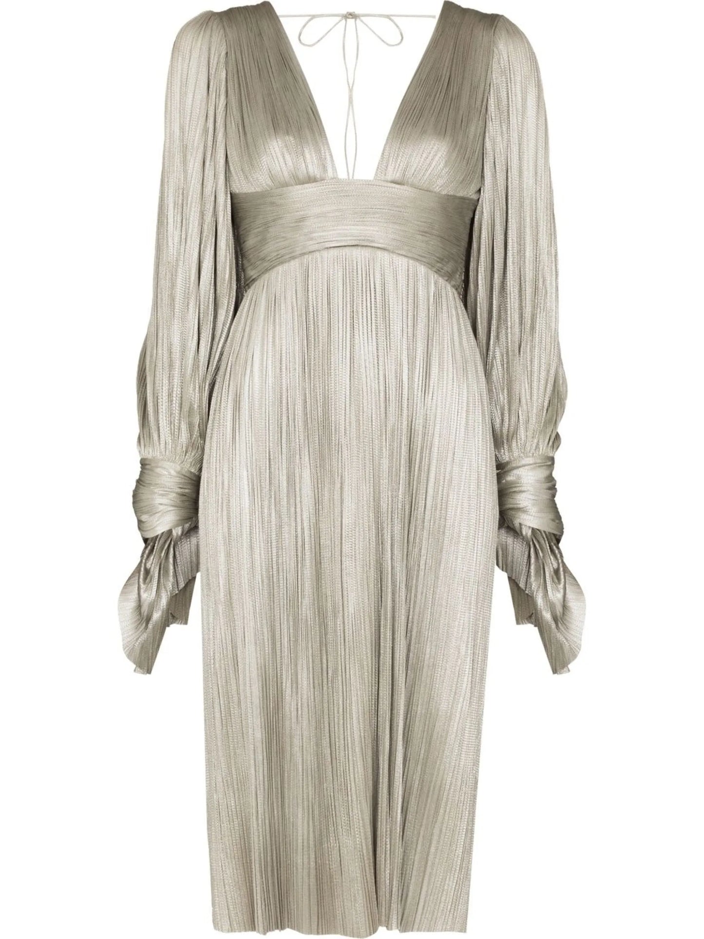 plissé silk dress