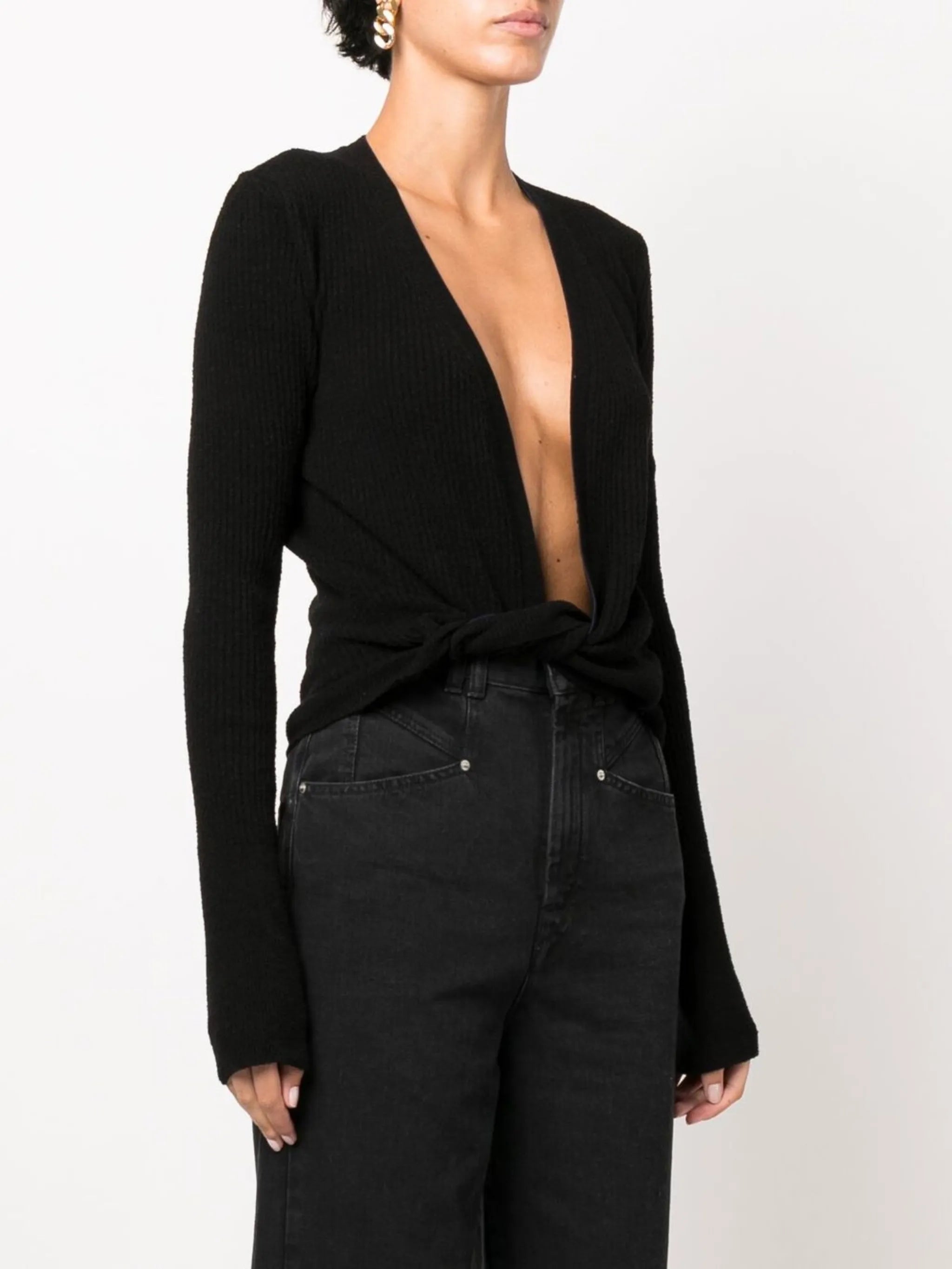 Le Gilet Noue twist-front cardigan