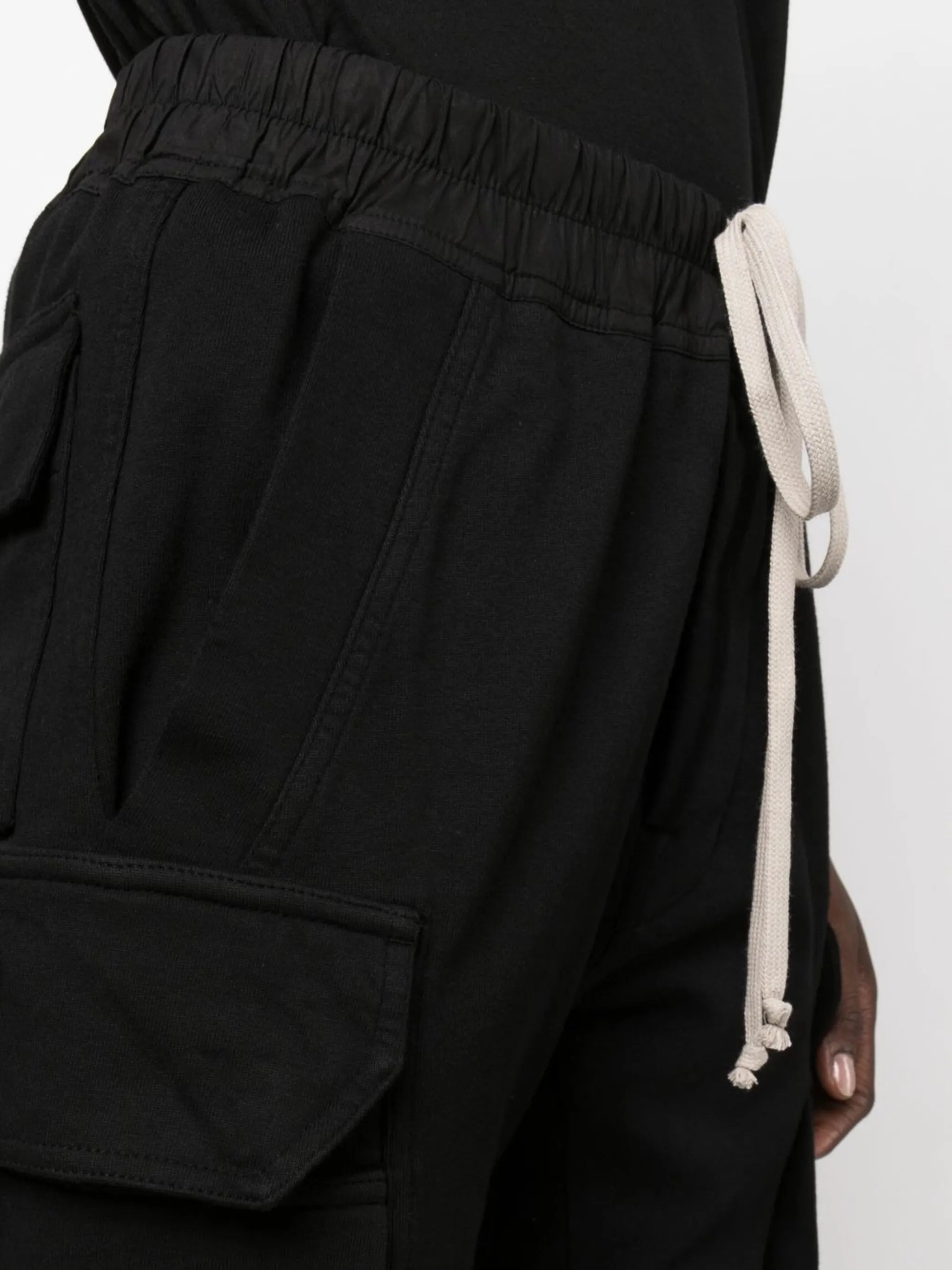 drawstring tapered track pants
