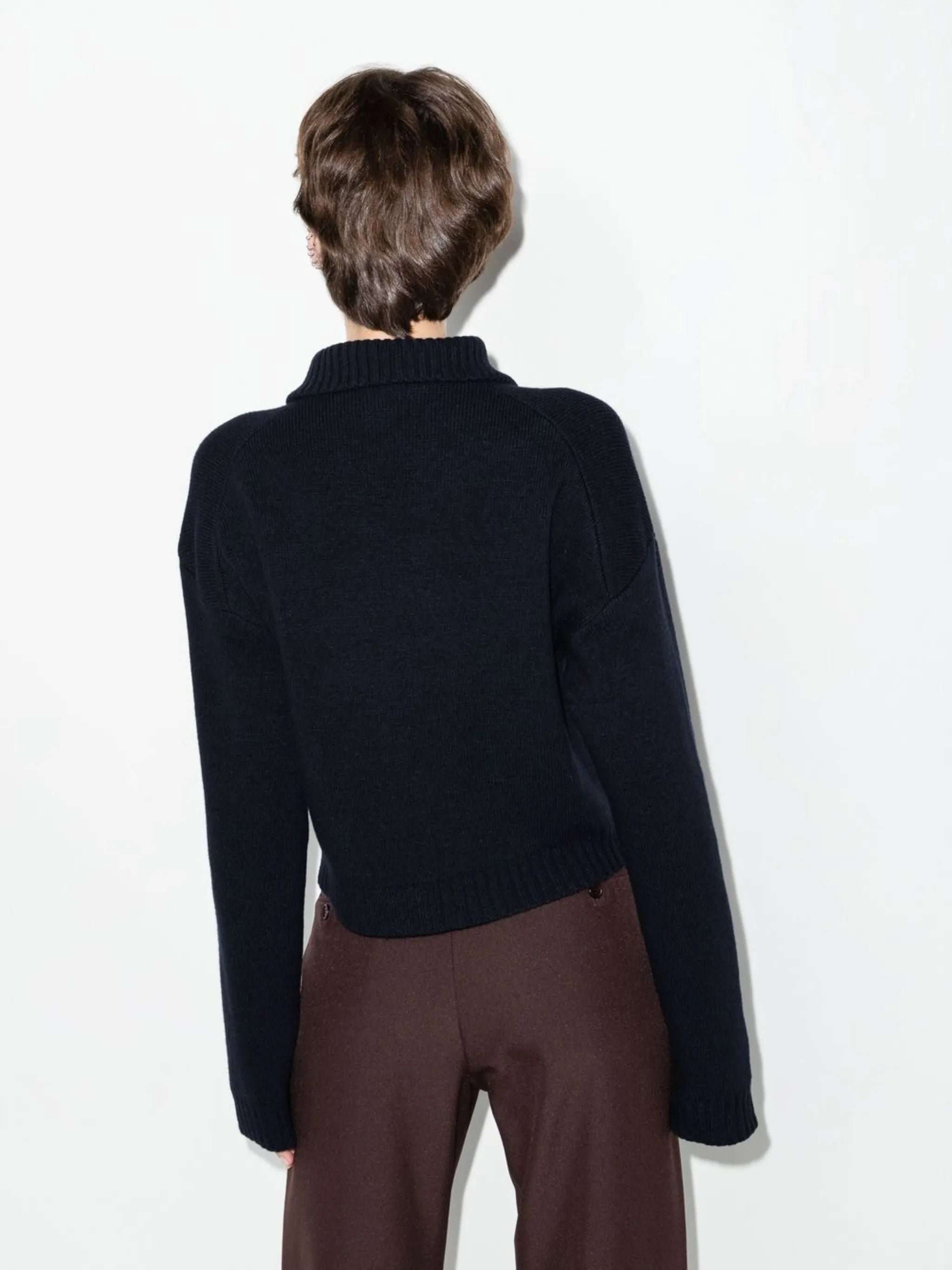 Kira cropped zip-up jumper