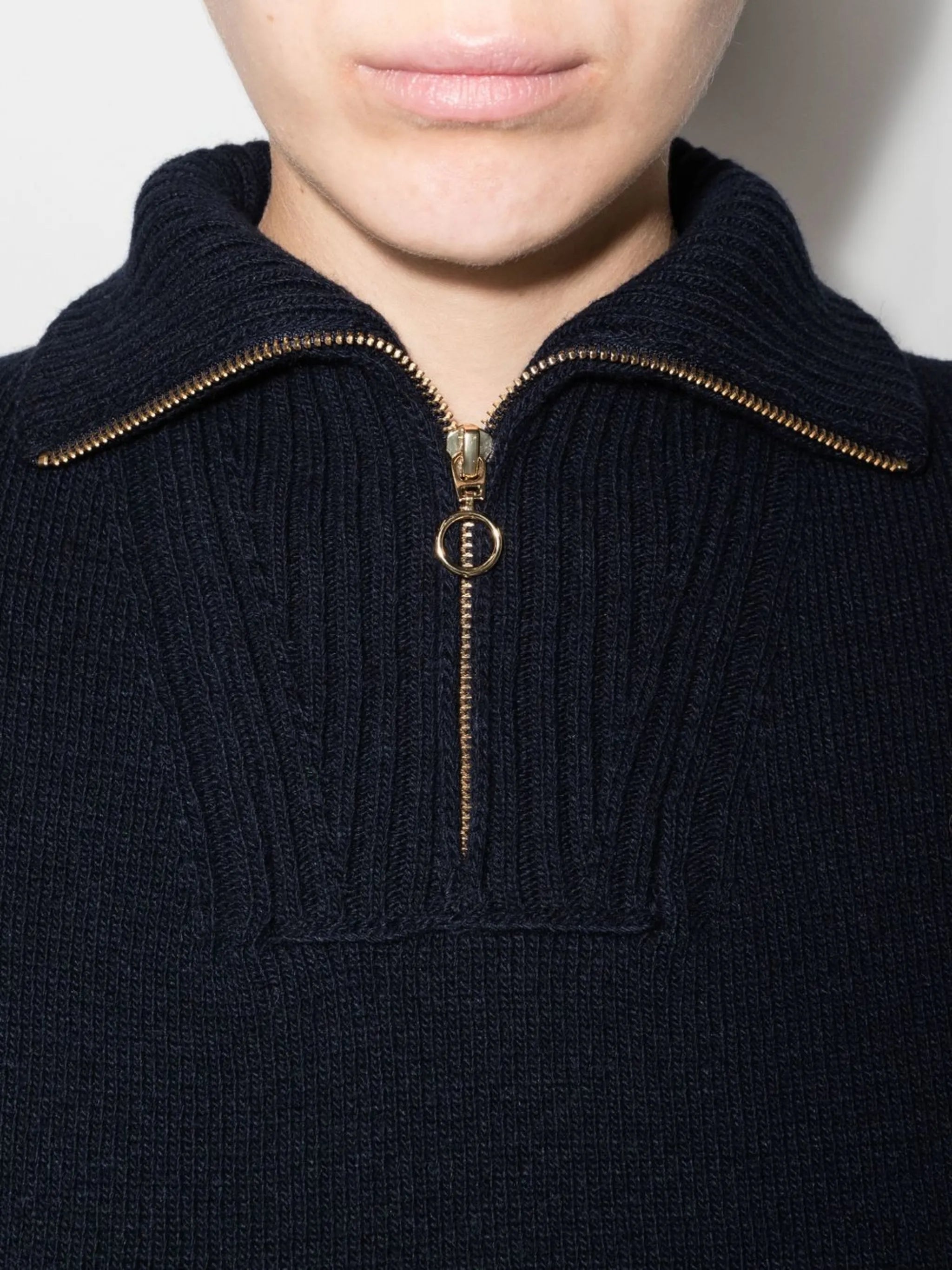 Kira cropped zip-up jumper