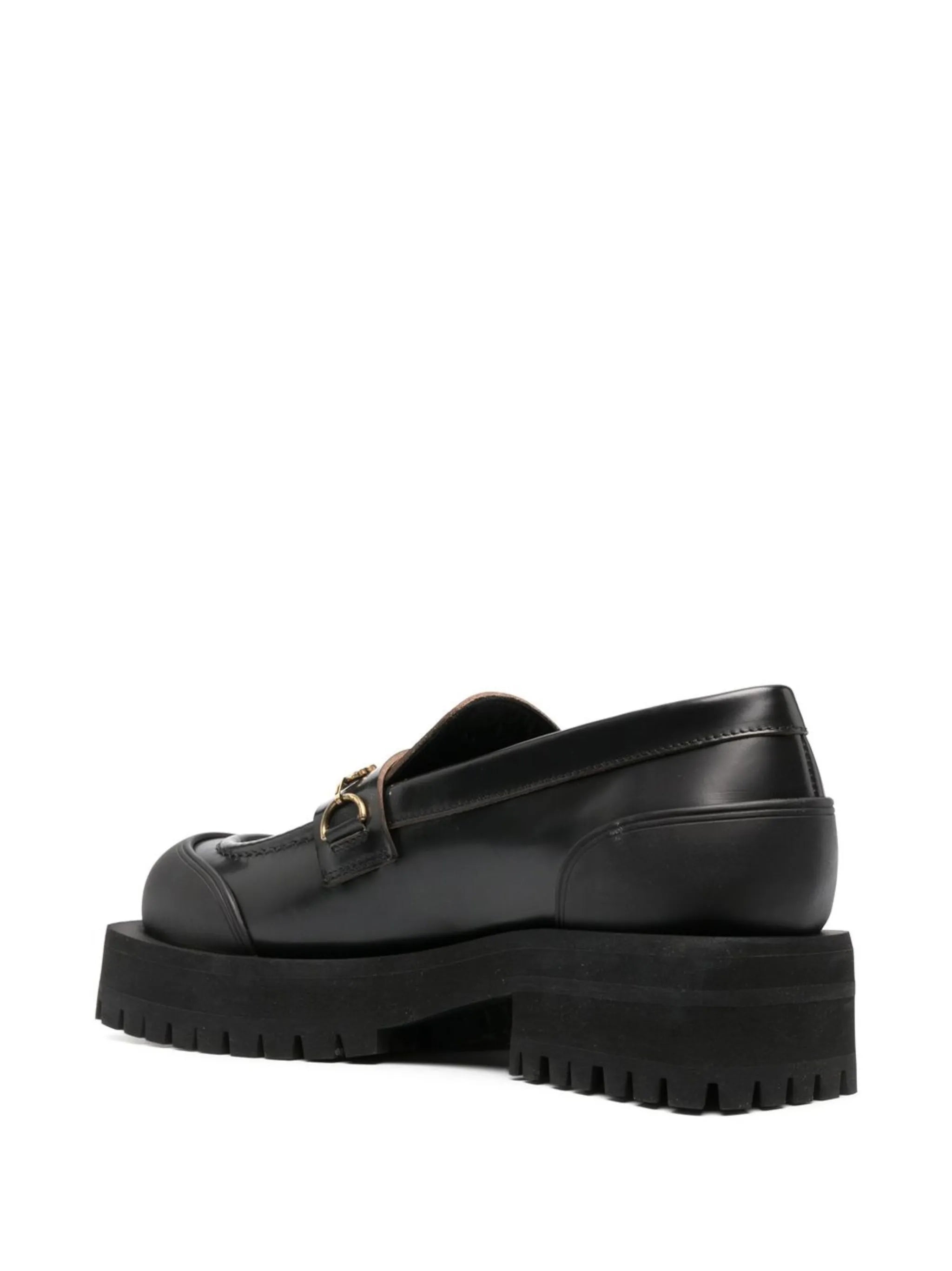 chain logo plaque loafers