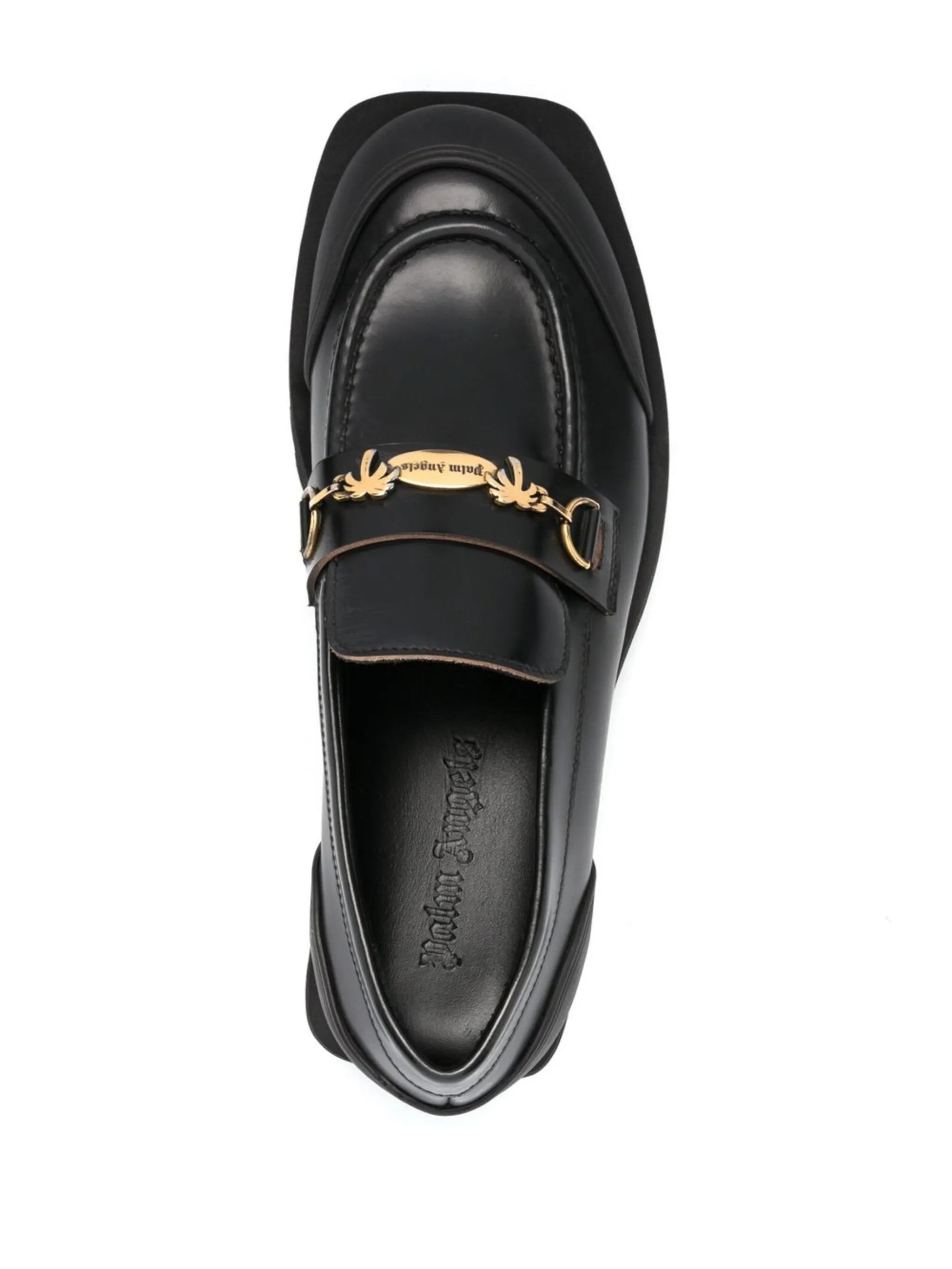 chain logo plaque loafers