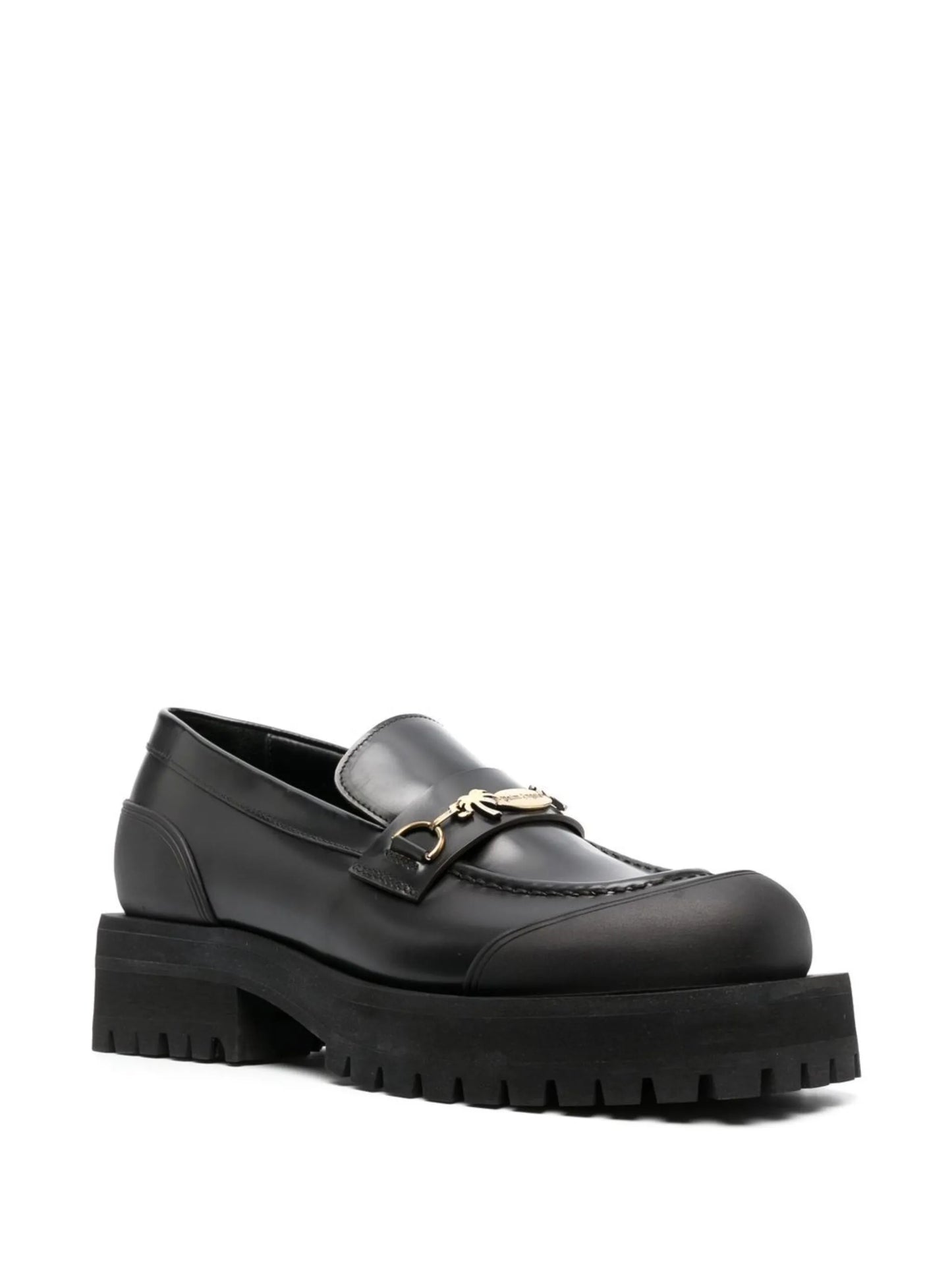 chain logo plaque loafers