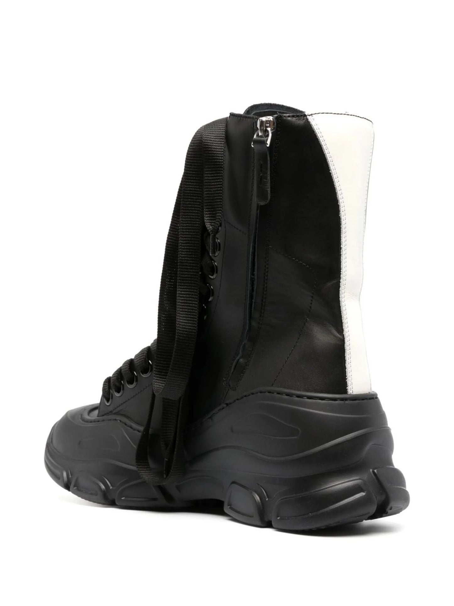 React combat leather boots