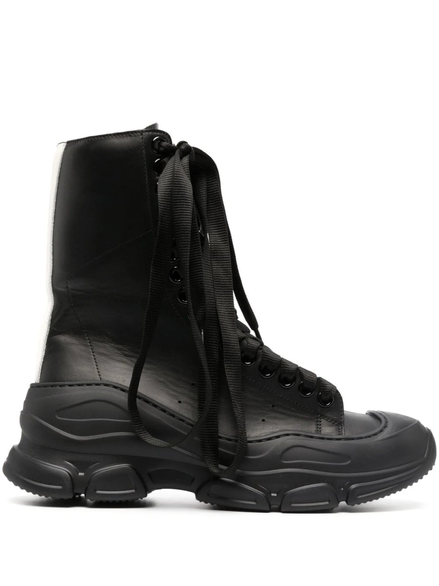 React combat leather boots