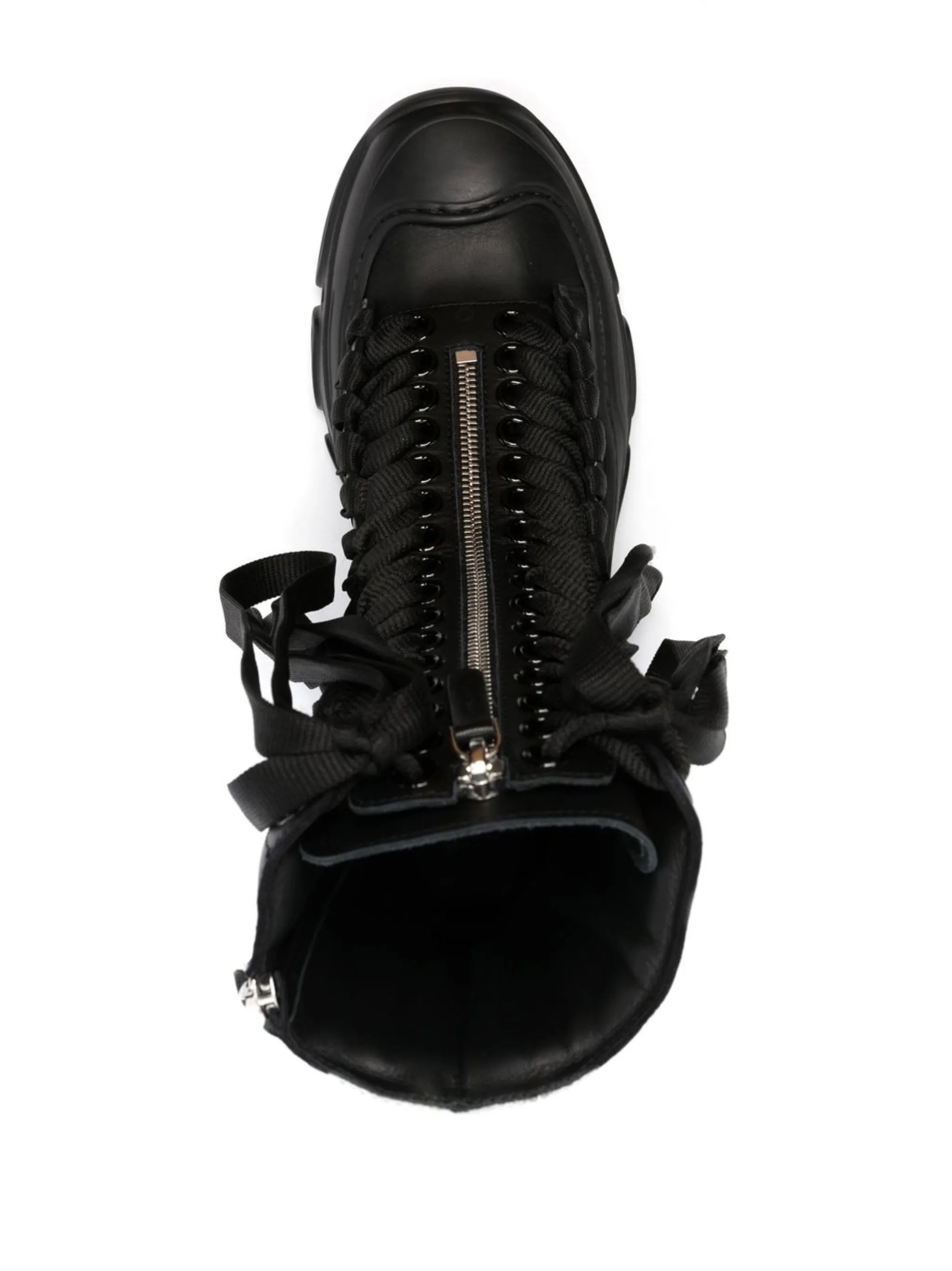 React combat leather boots