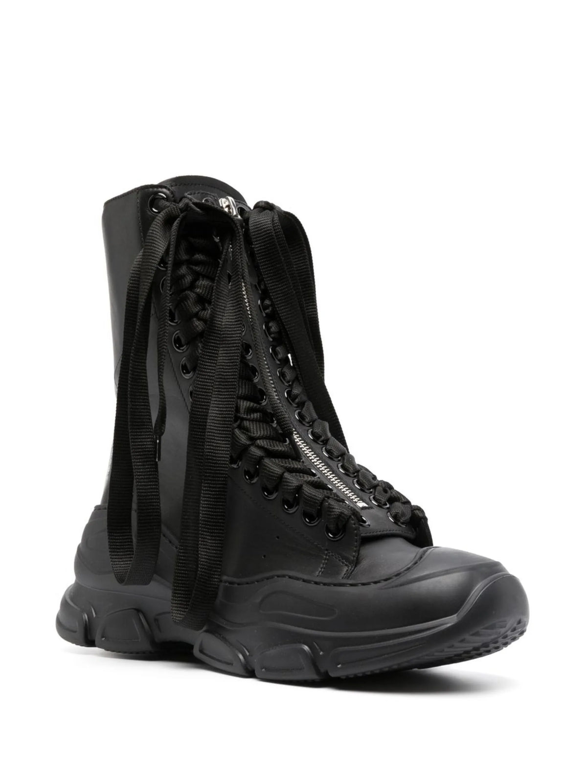 React combat leather boots