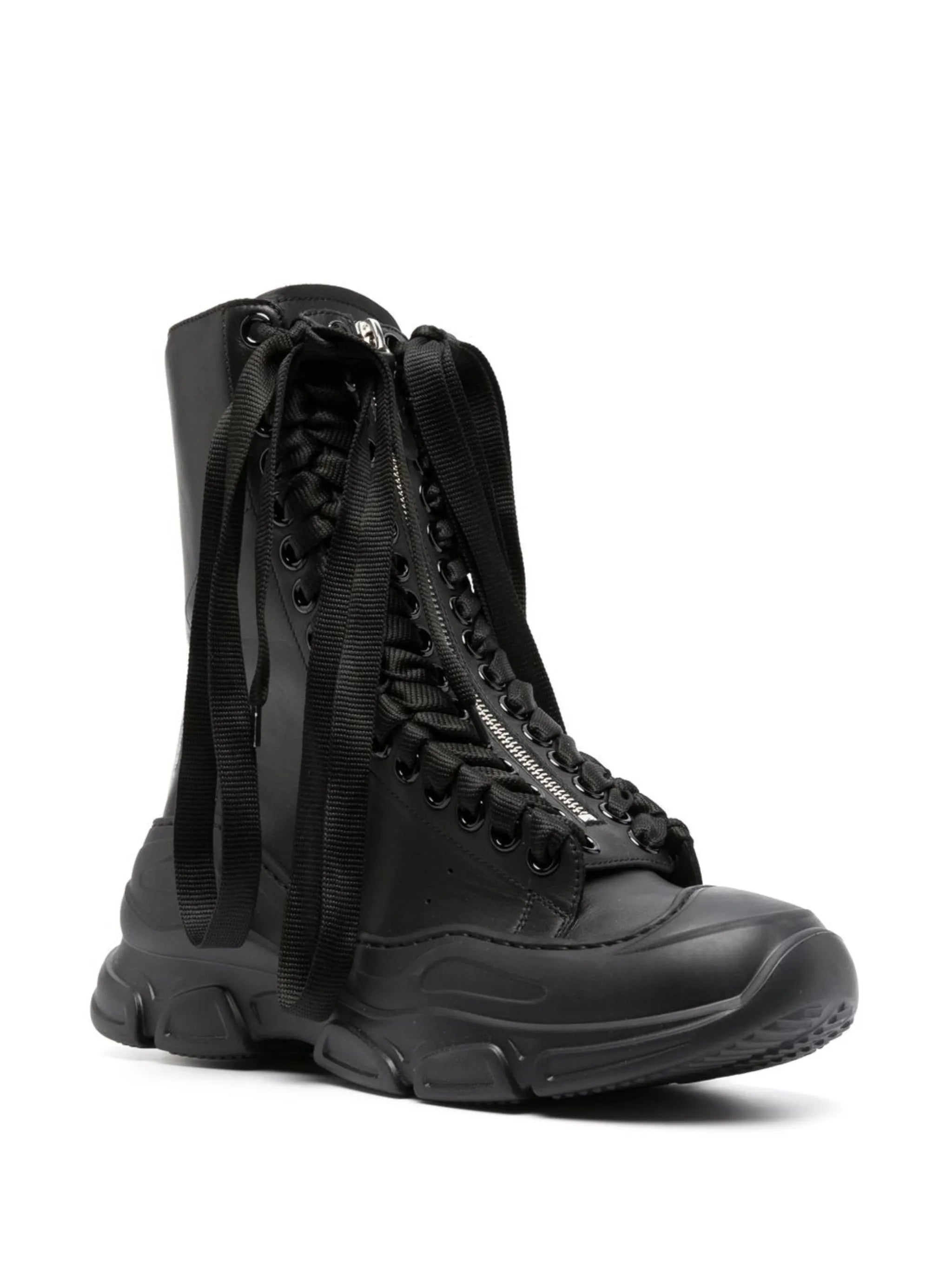 React combat leather boots