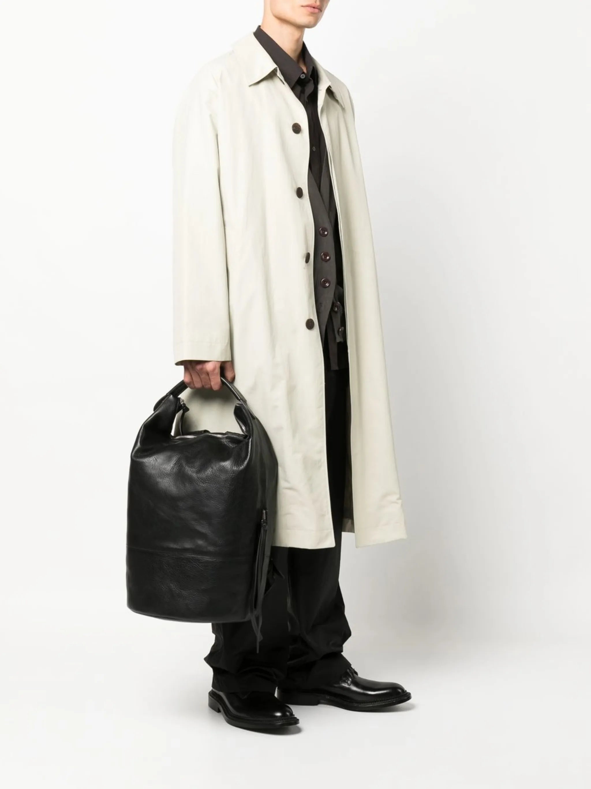 medium leather backpack