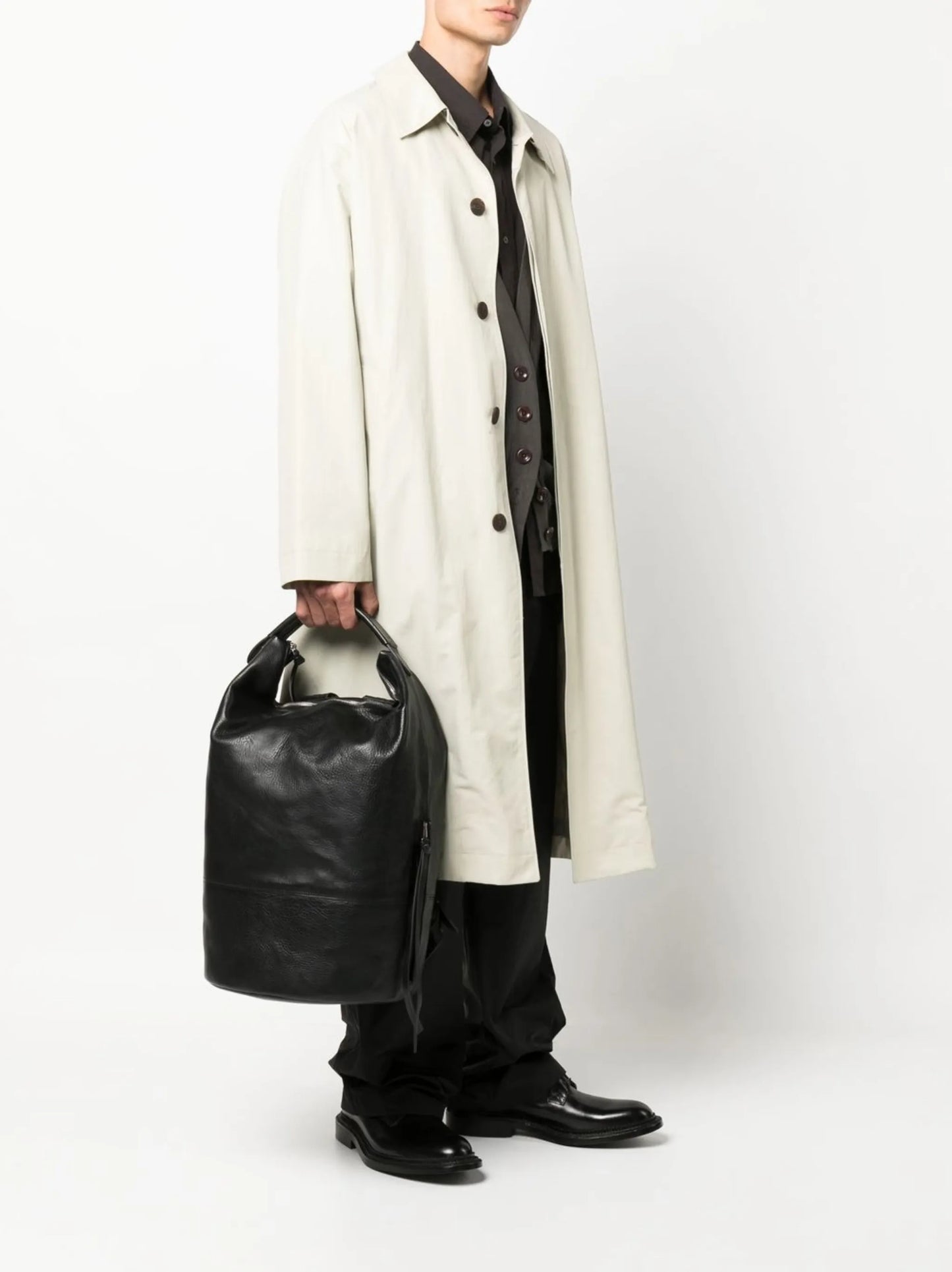 medium leather backpack