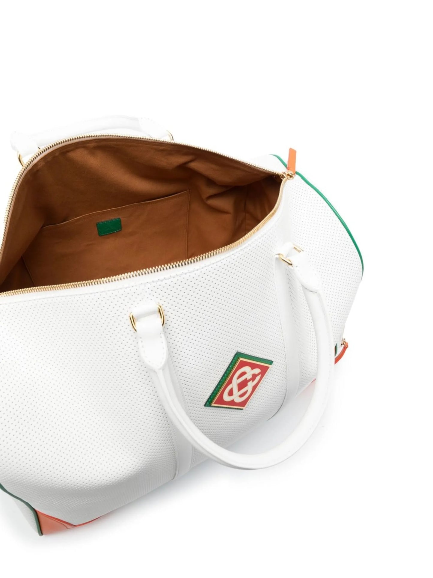 logo-patch luggage bag