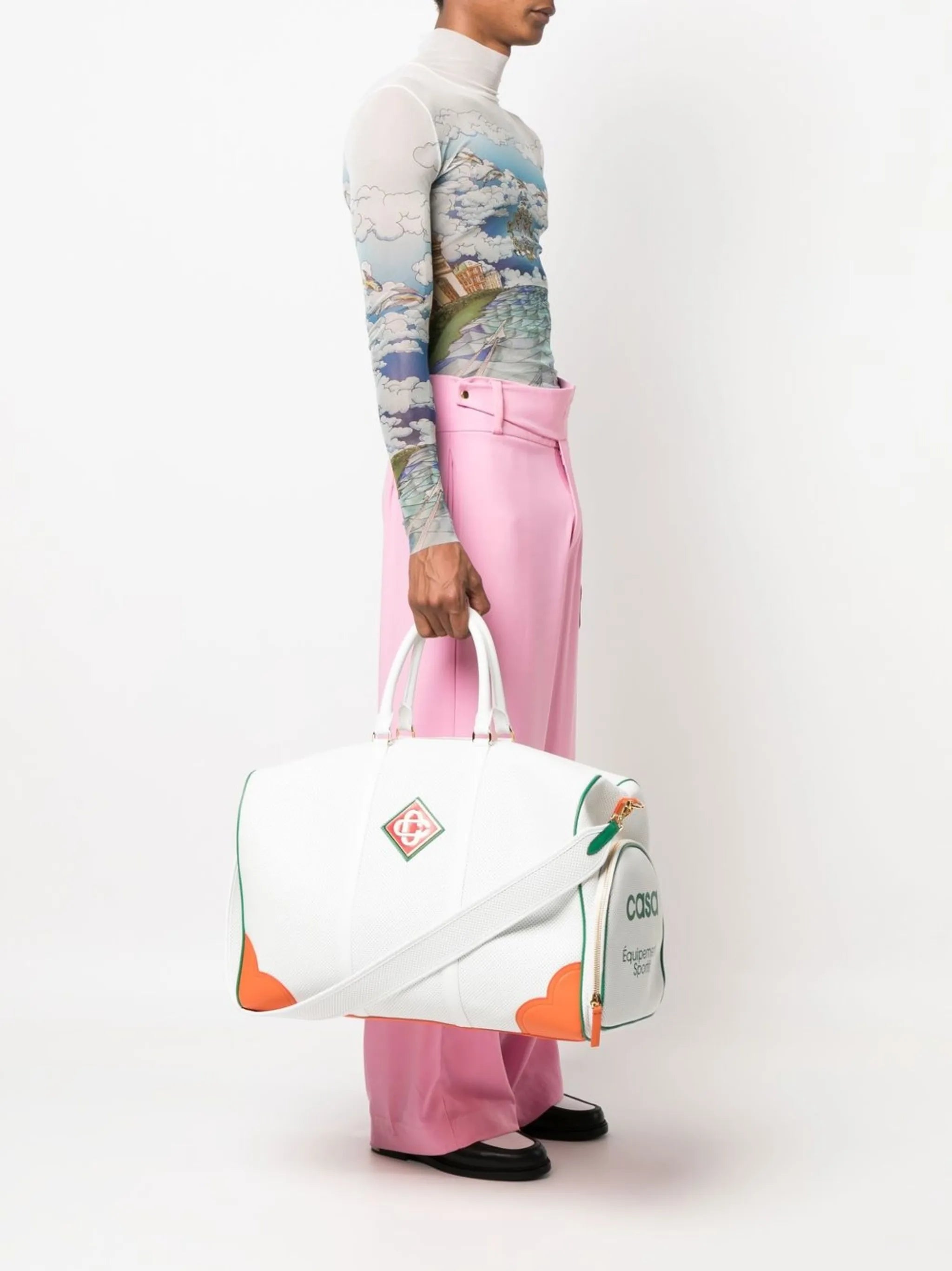 logo-patch luggage bag