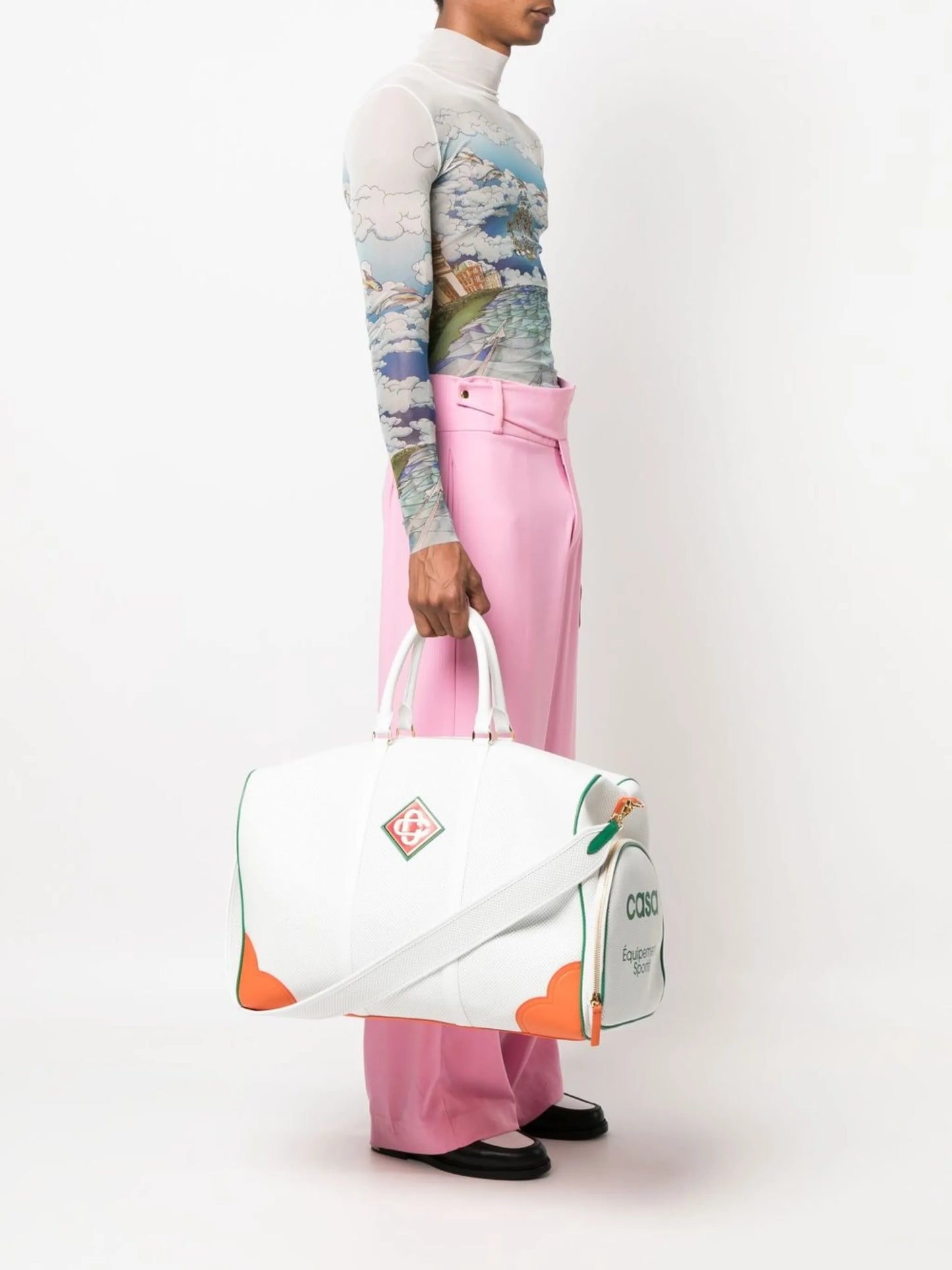 logo-patch luggage bag