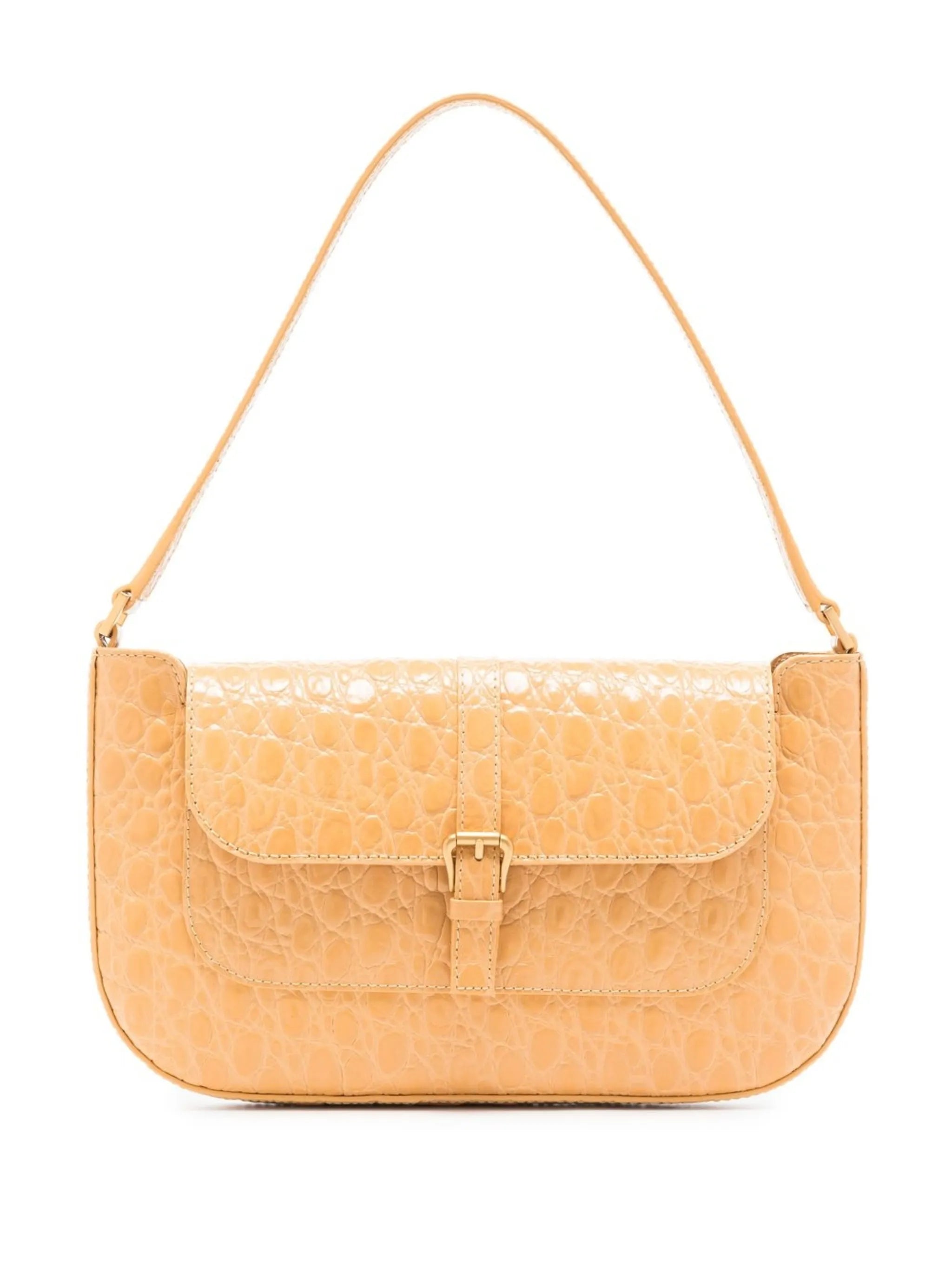 Miranda crocodile-embossed leather shoulder bag