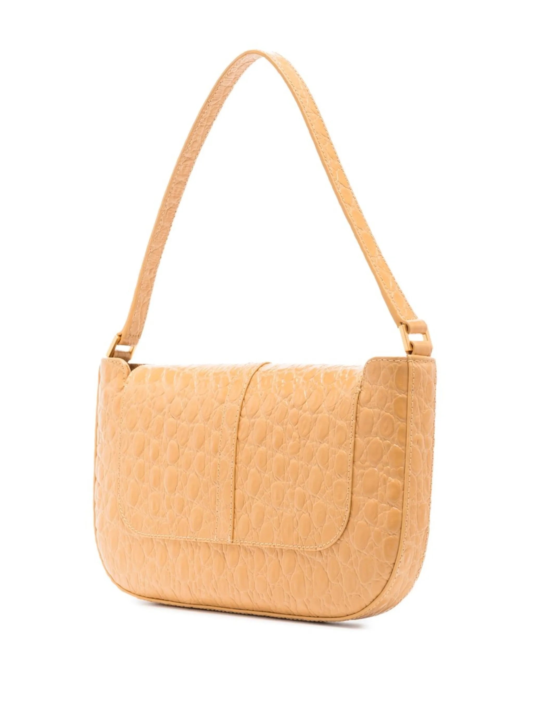 Miranda crocodile-embossed leather shoulder bag
