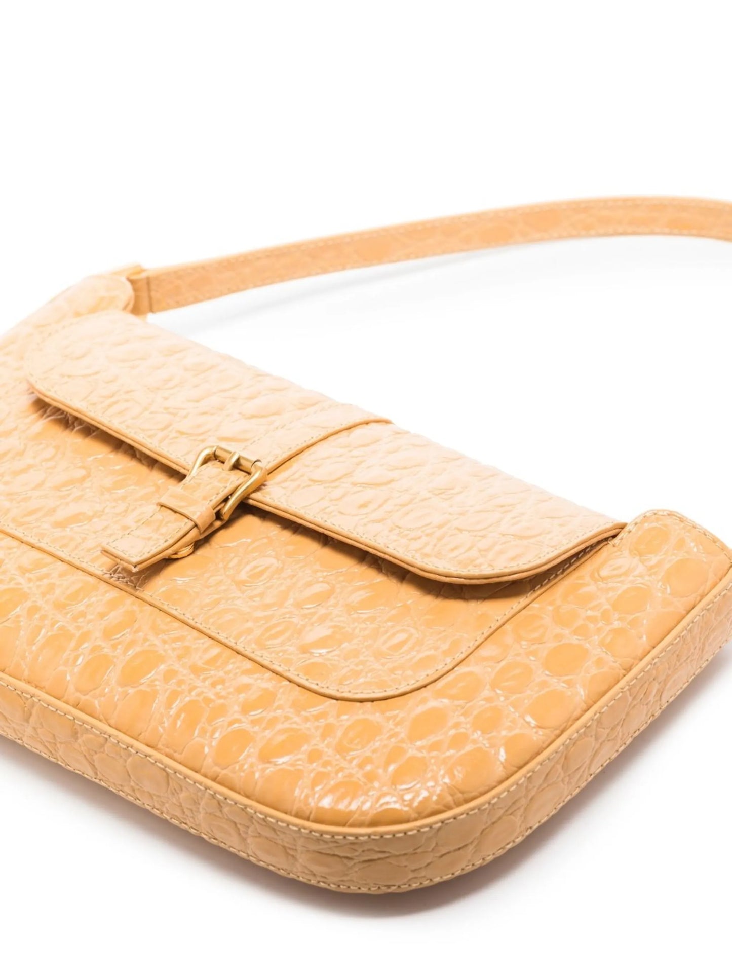 Miranda crocodile-embossed leather shoulder bag
