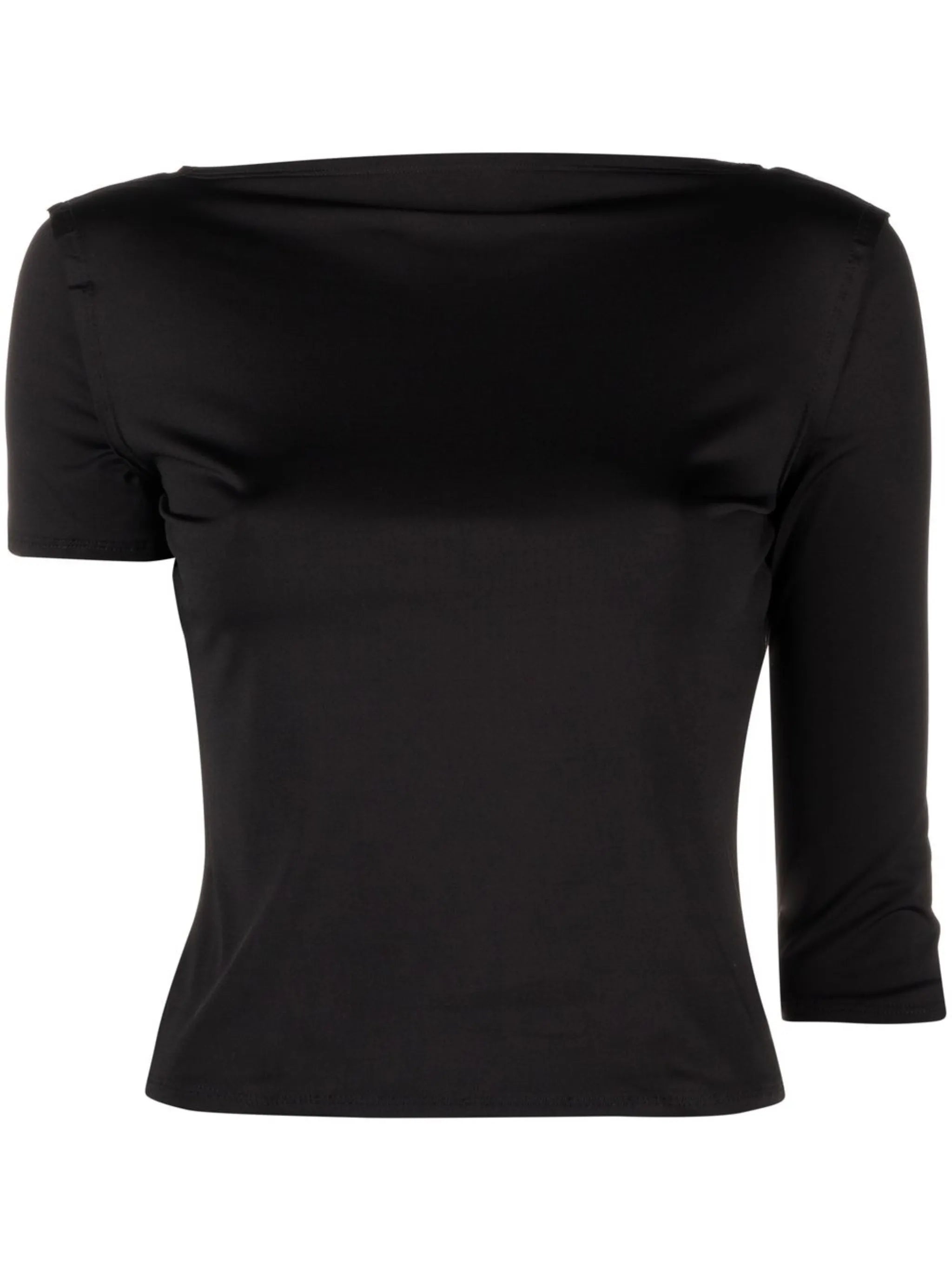 boat-neck T-shirt