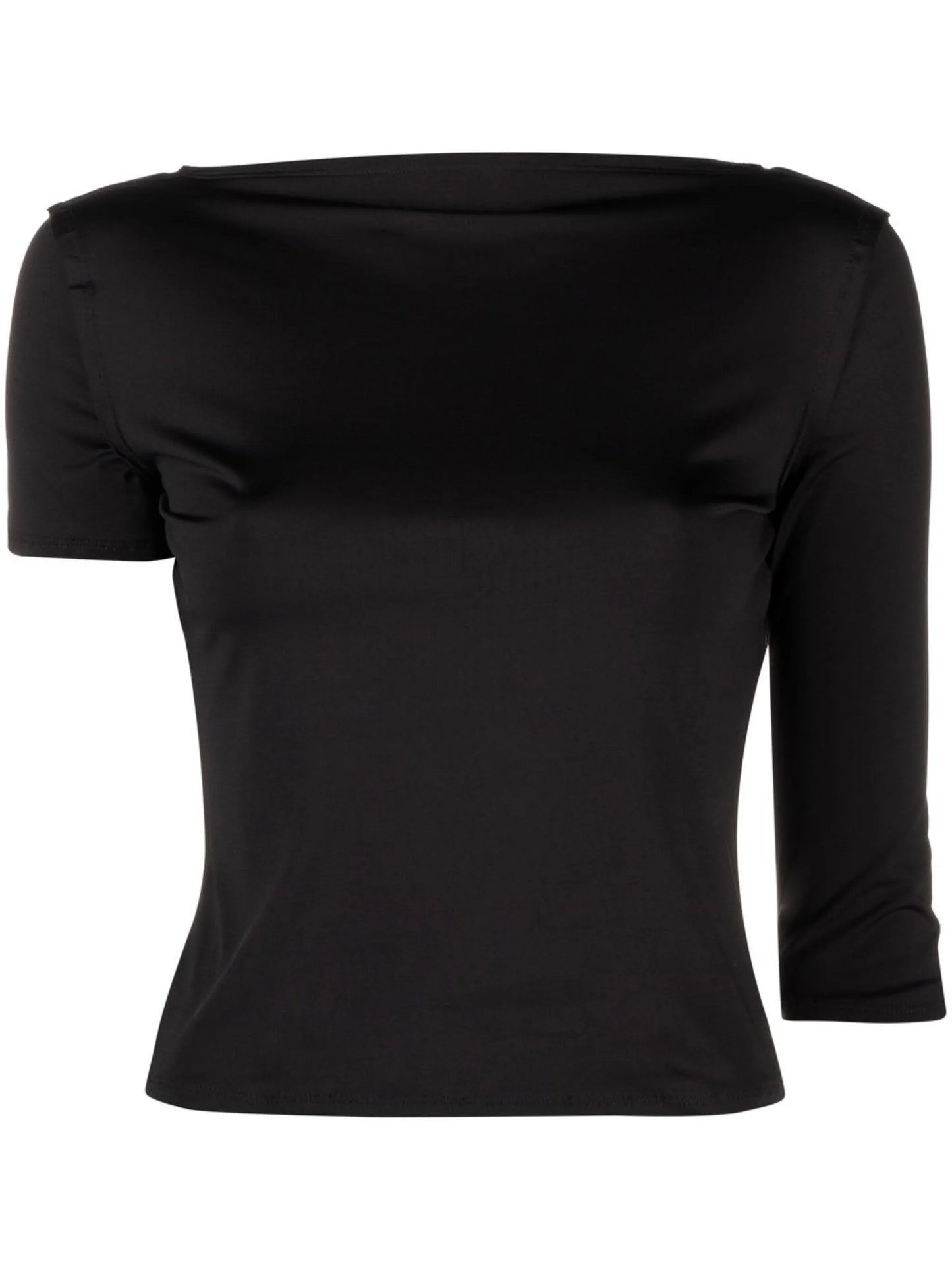 boat-neck T-shirt