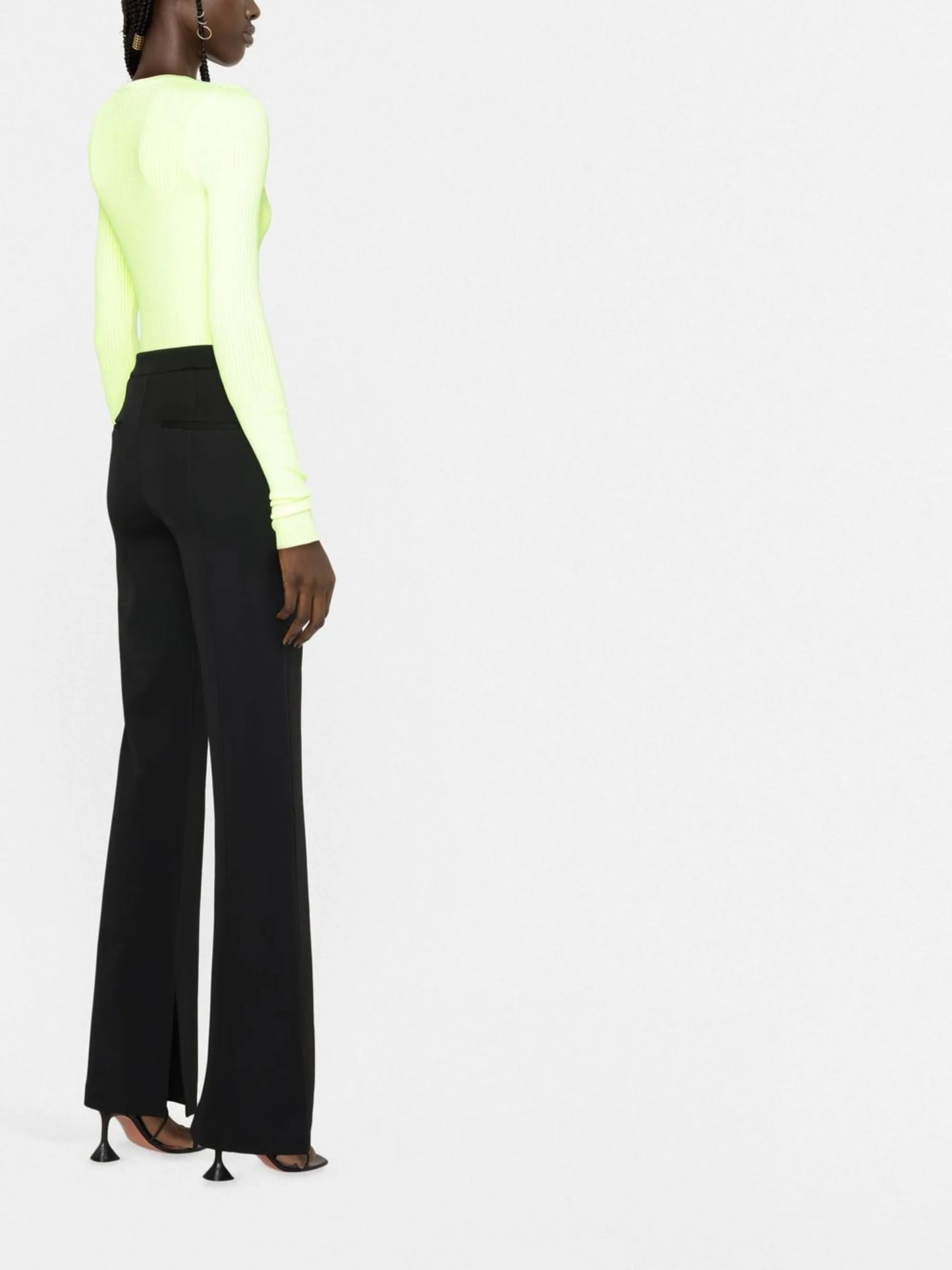 flare-cuff trousers