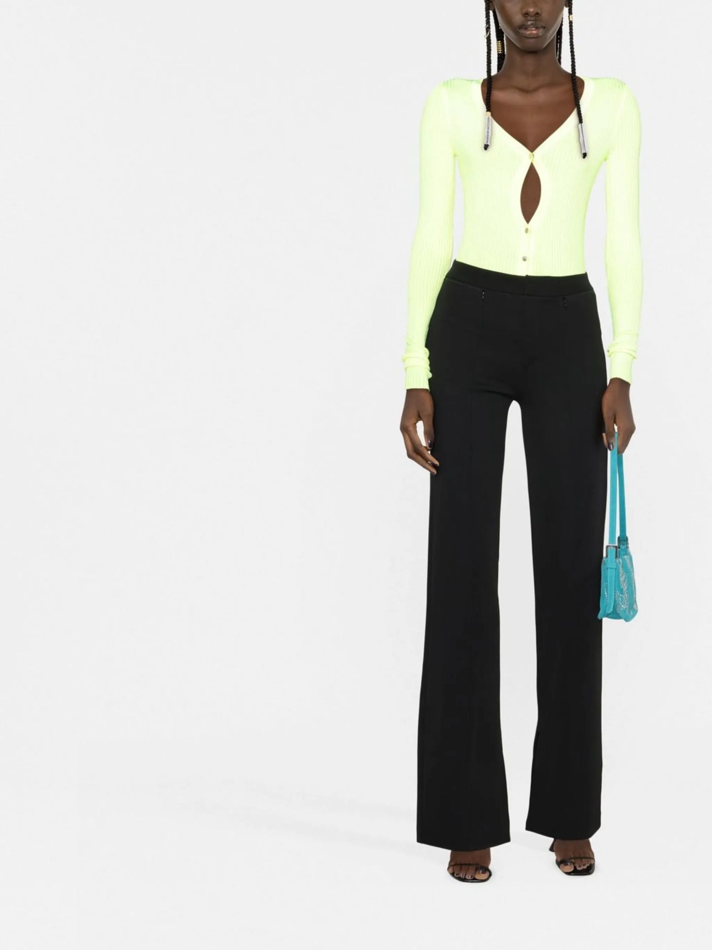 flare-cuff trousers
