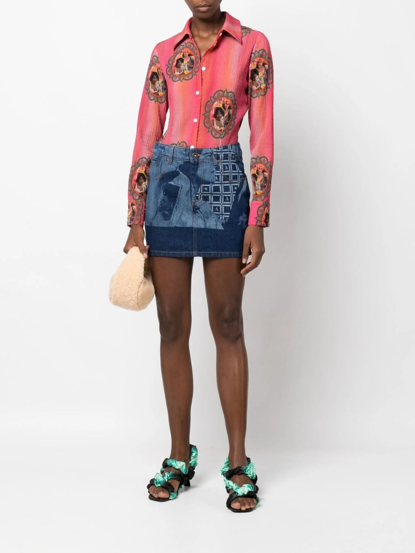 Eyes On You denim miniskirt