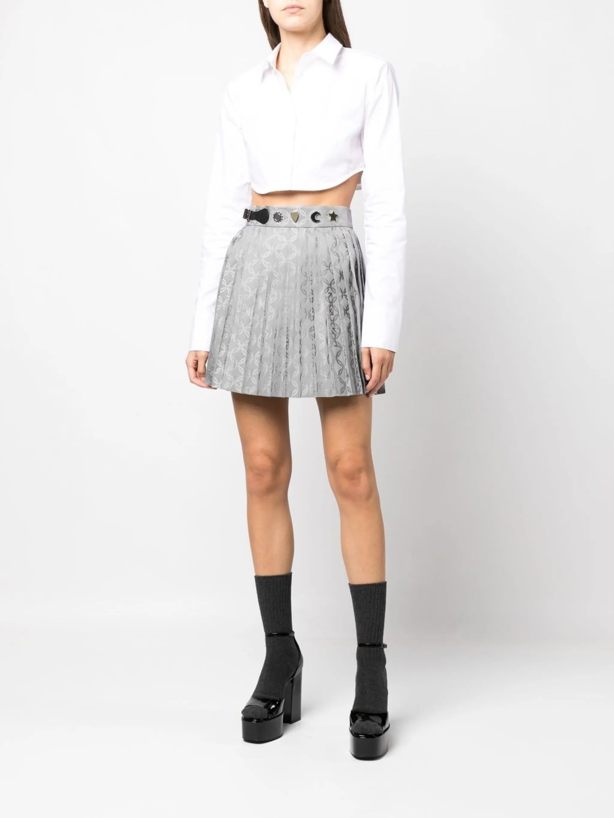 CJ Gender-Jacquard mini kilt