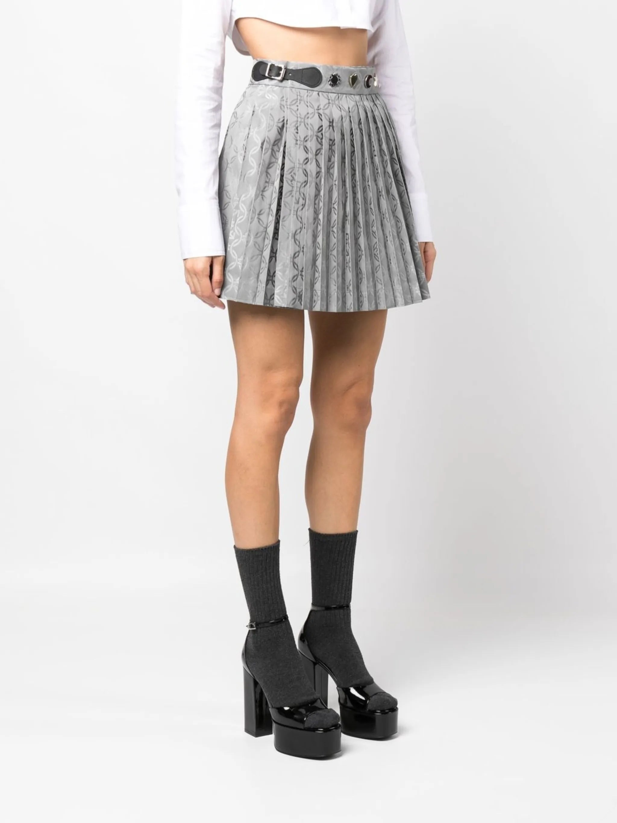 CJ Gender-Jacquard mini kilt