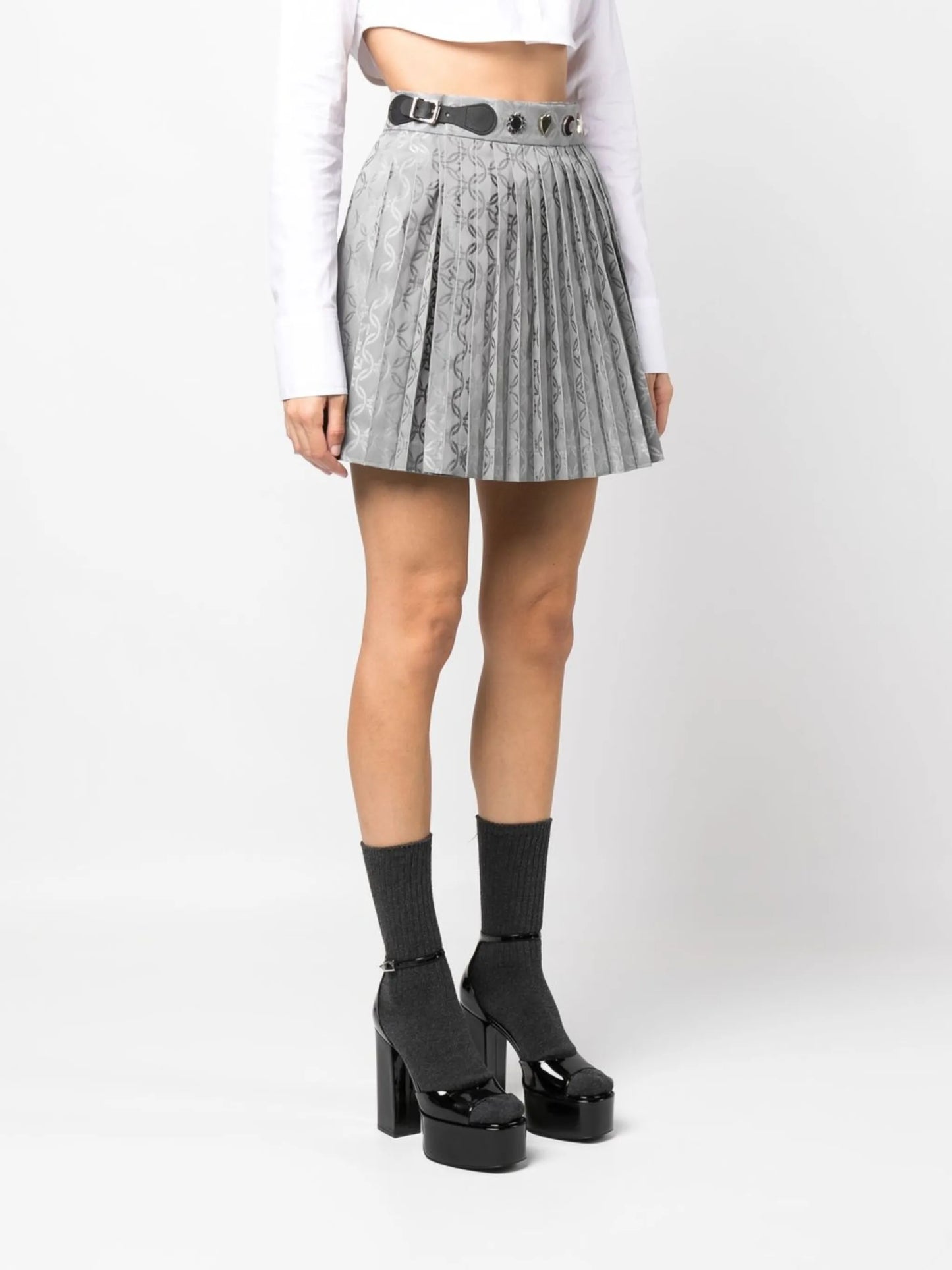 CJ Gender-Jacquard mini kilt