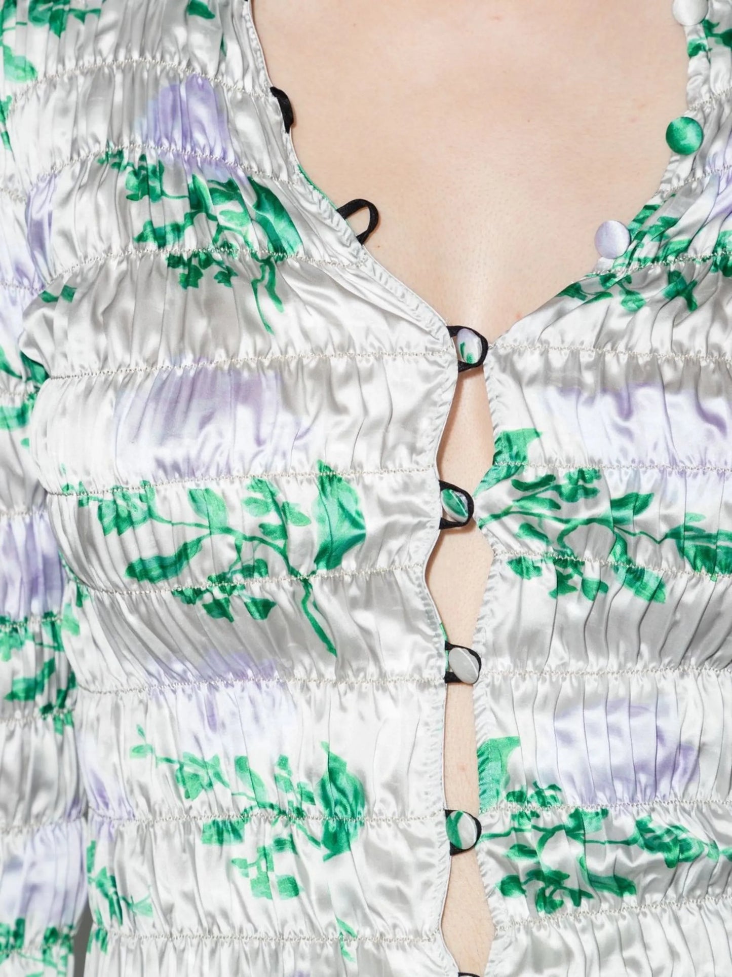graphic-print long-sleeve dress