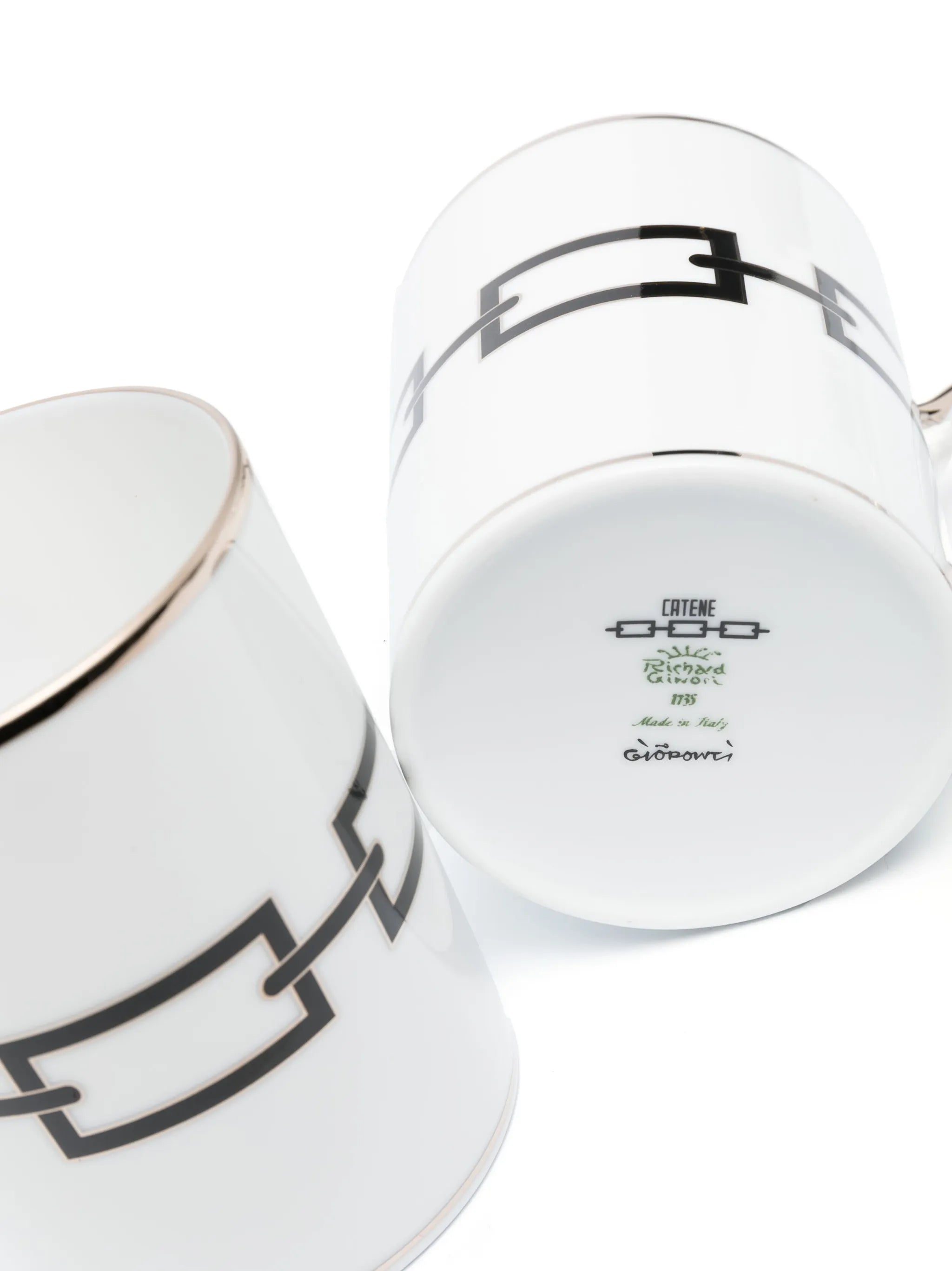 Catene porcelain mugs (set of 2)