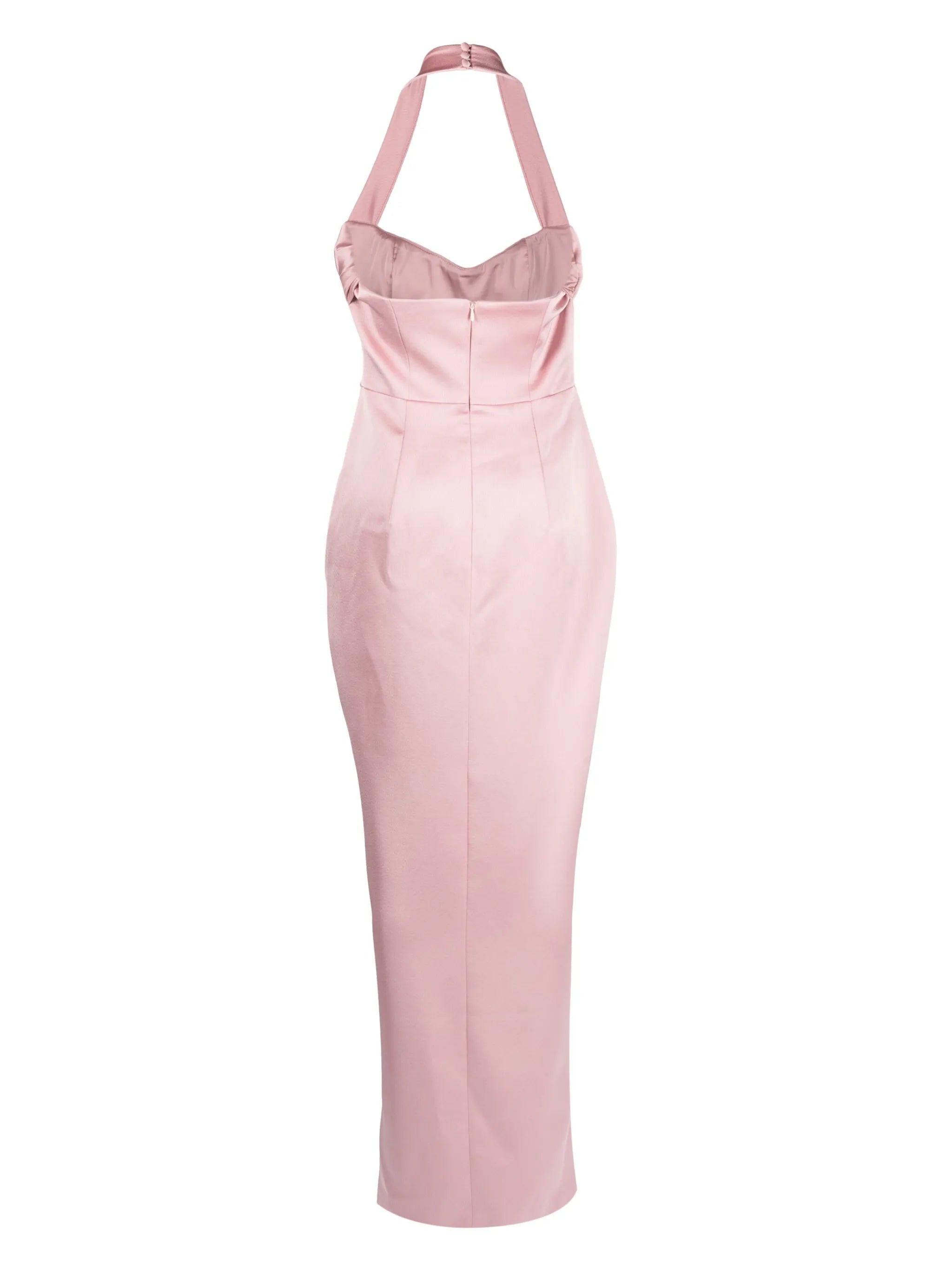 draped-detail halterneck gown