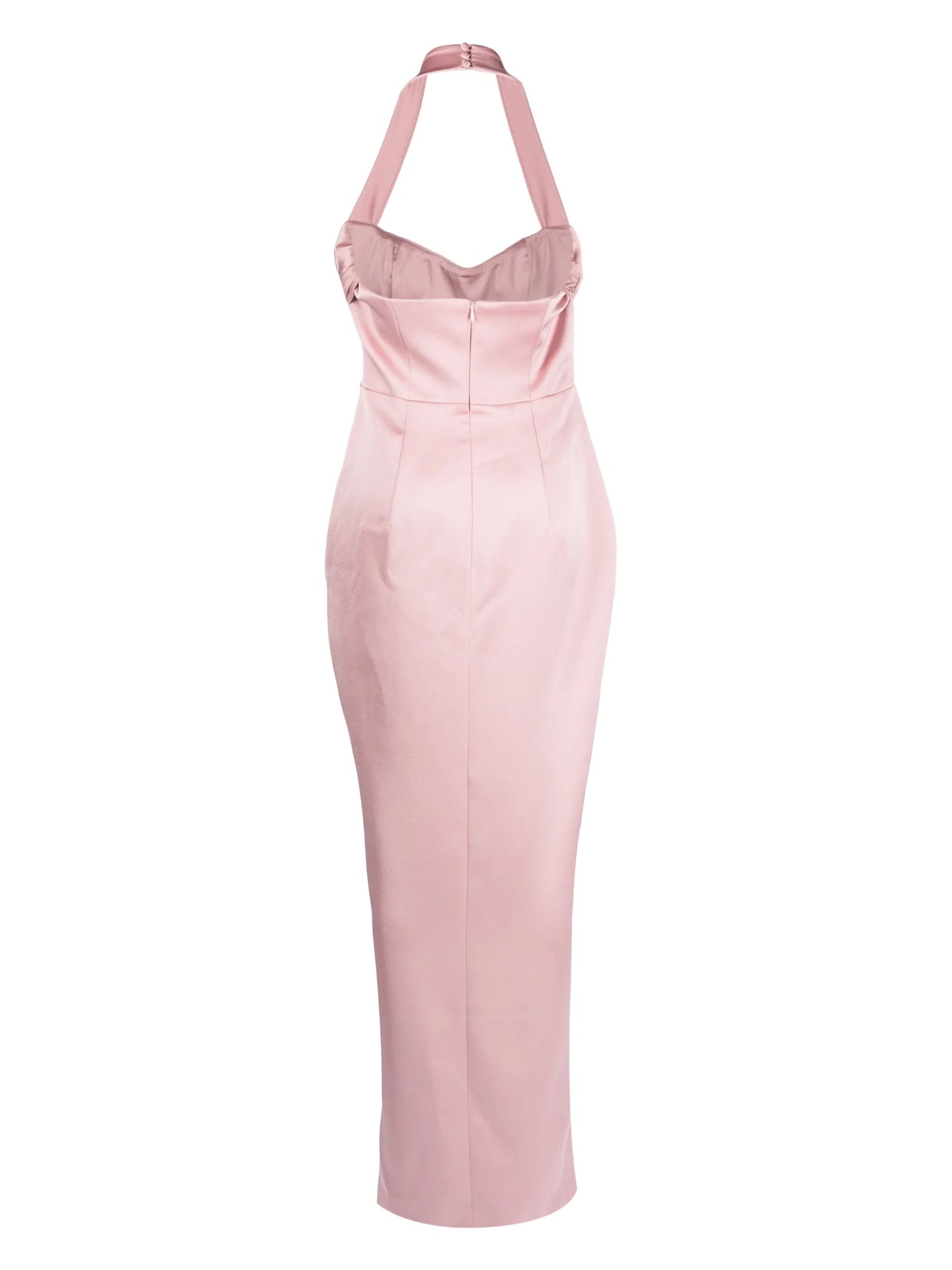 draped-detail halterneck gown