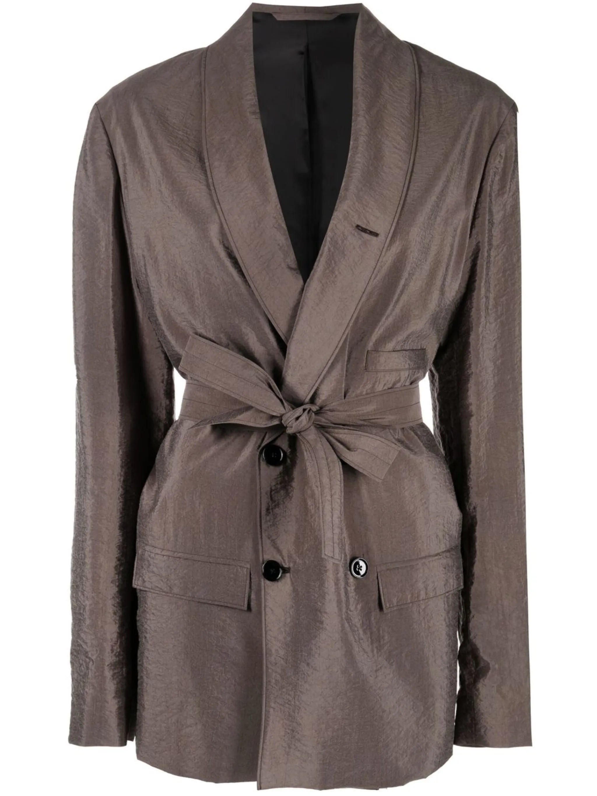 belted double-breasted jacket