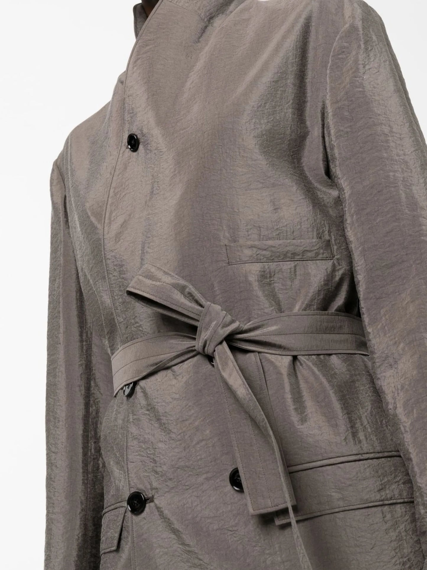 belted double-breasted jacket